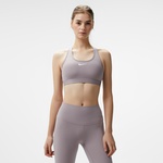 Nike Swoosh Medium Support Kadın Kahverengi Bra