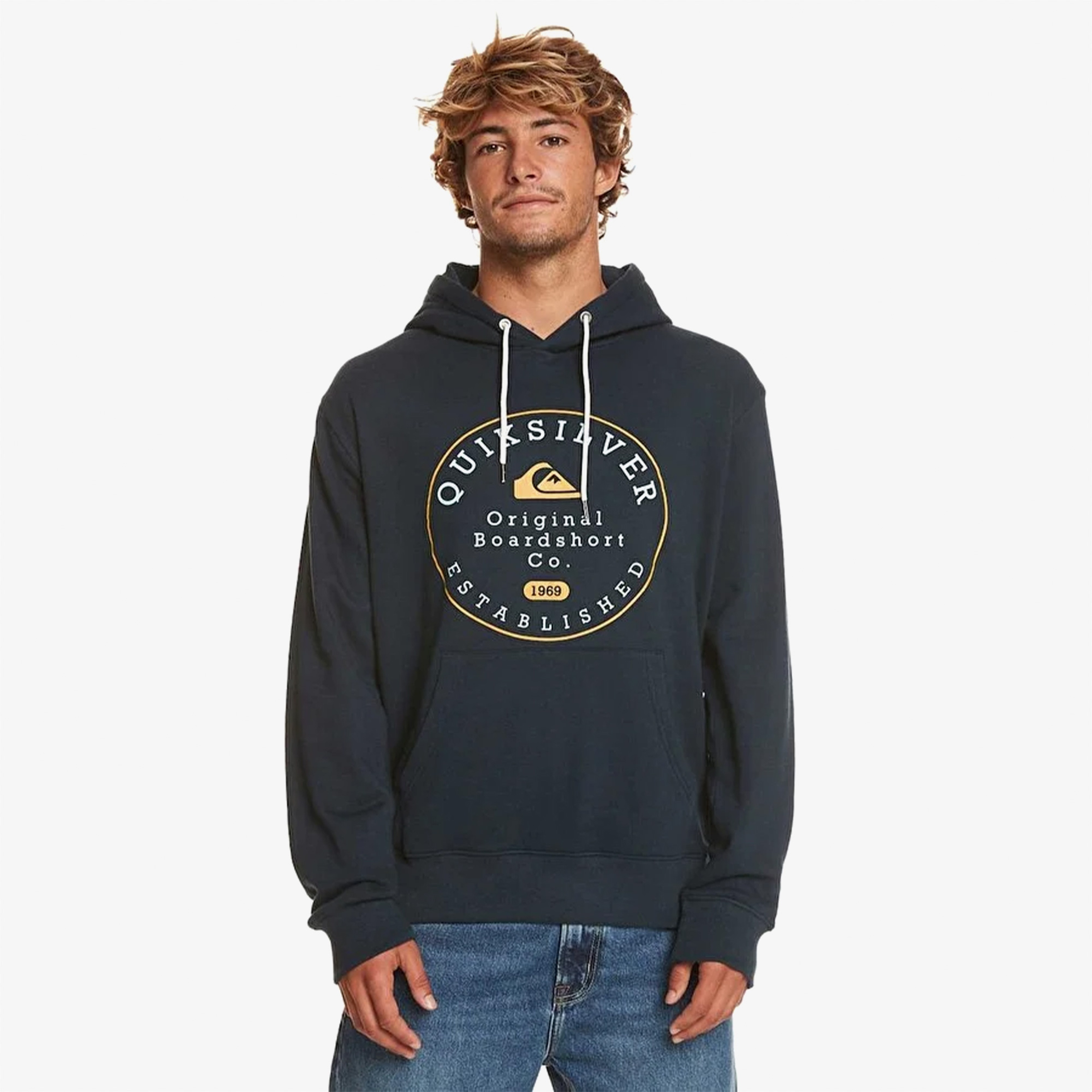 Quiksilver Circle Trim Hood Erkek Lacivert Sweatshirt