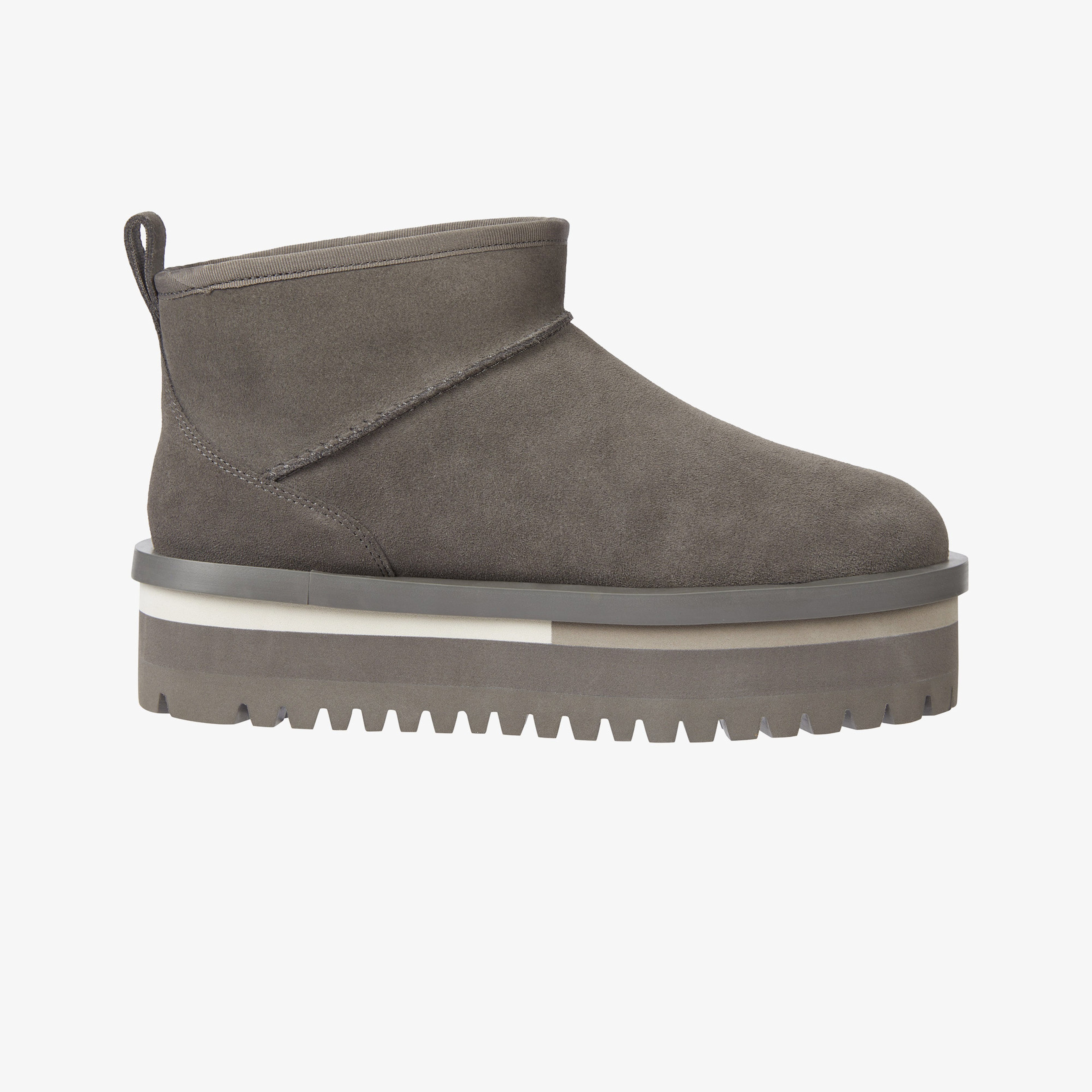 Tommy Hilfiger Jeans Suede Flatform Boot Wl Kadın Gri Yağmur Botu