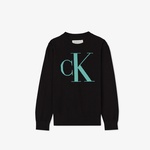 Calvin Klein Jeans Monogram Reg. Çocuk Siyah Kazak