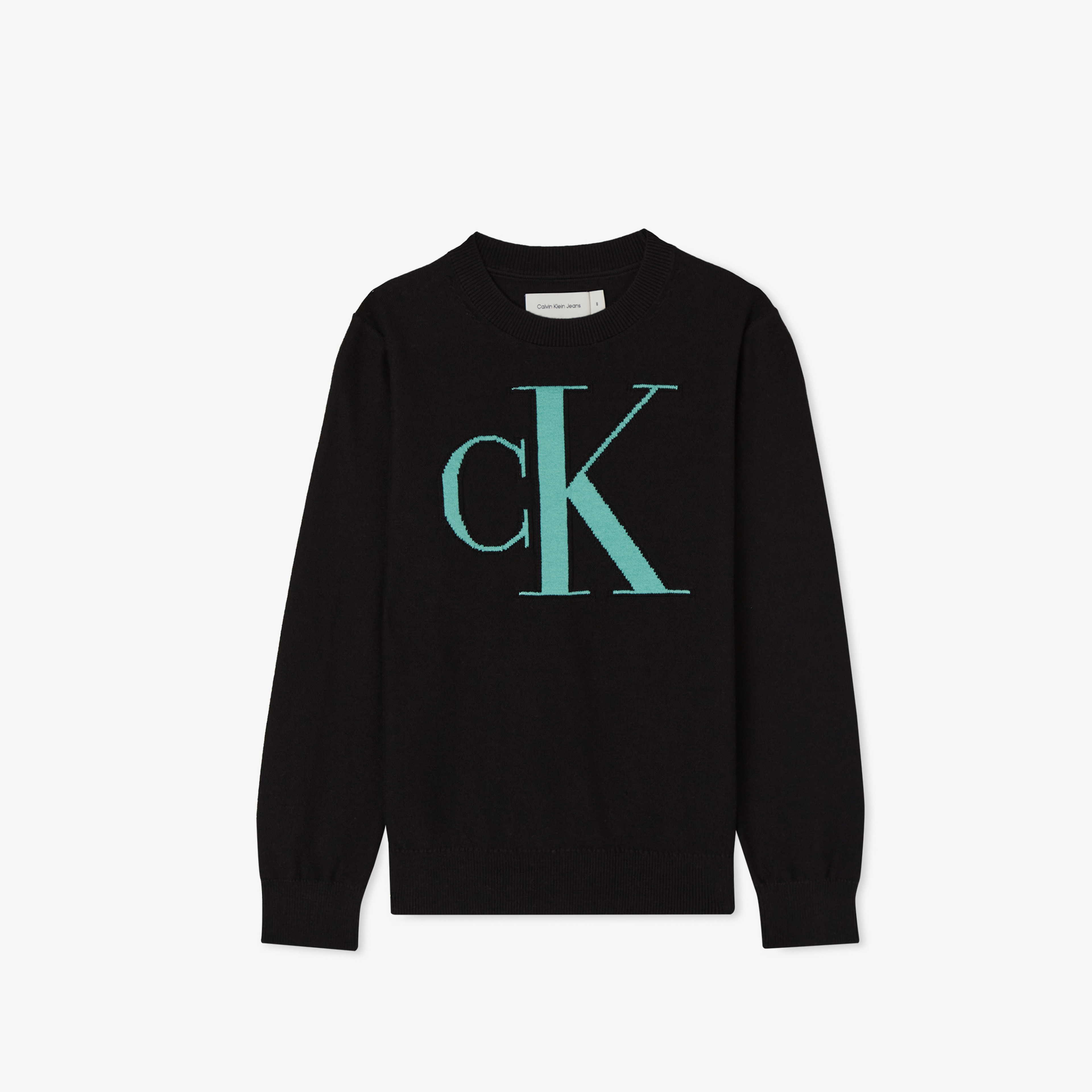 Calvin Klein Jeans Monogram Reg. Çocuk Siyah Kazak