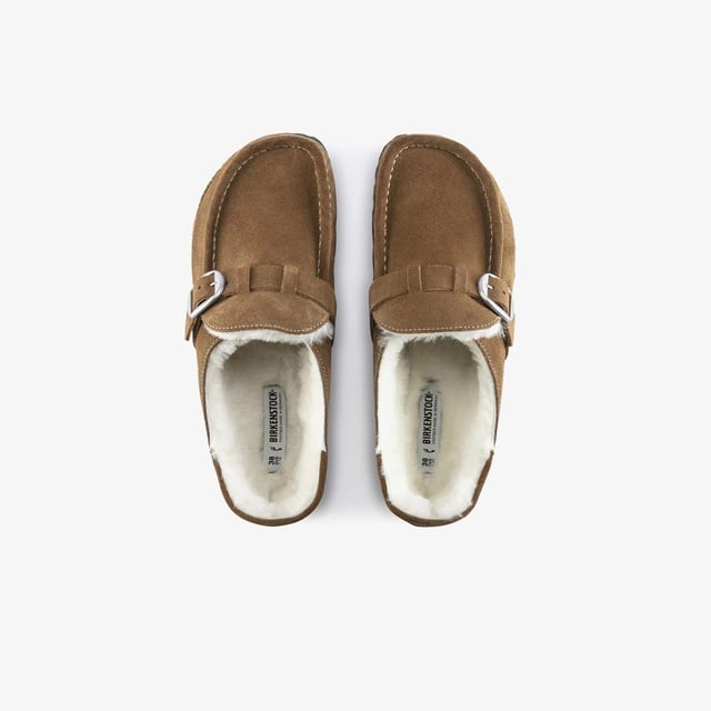 Birkenstock Buckley Vl Shearling Kadın Kahverengi Terlik - Görsel 4