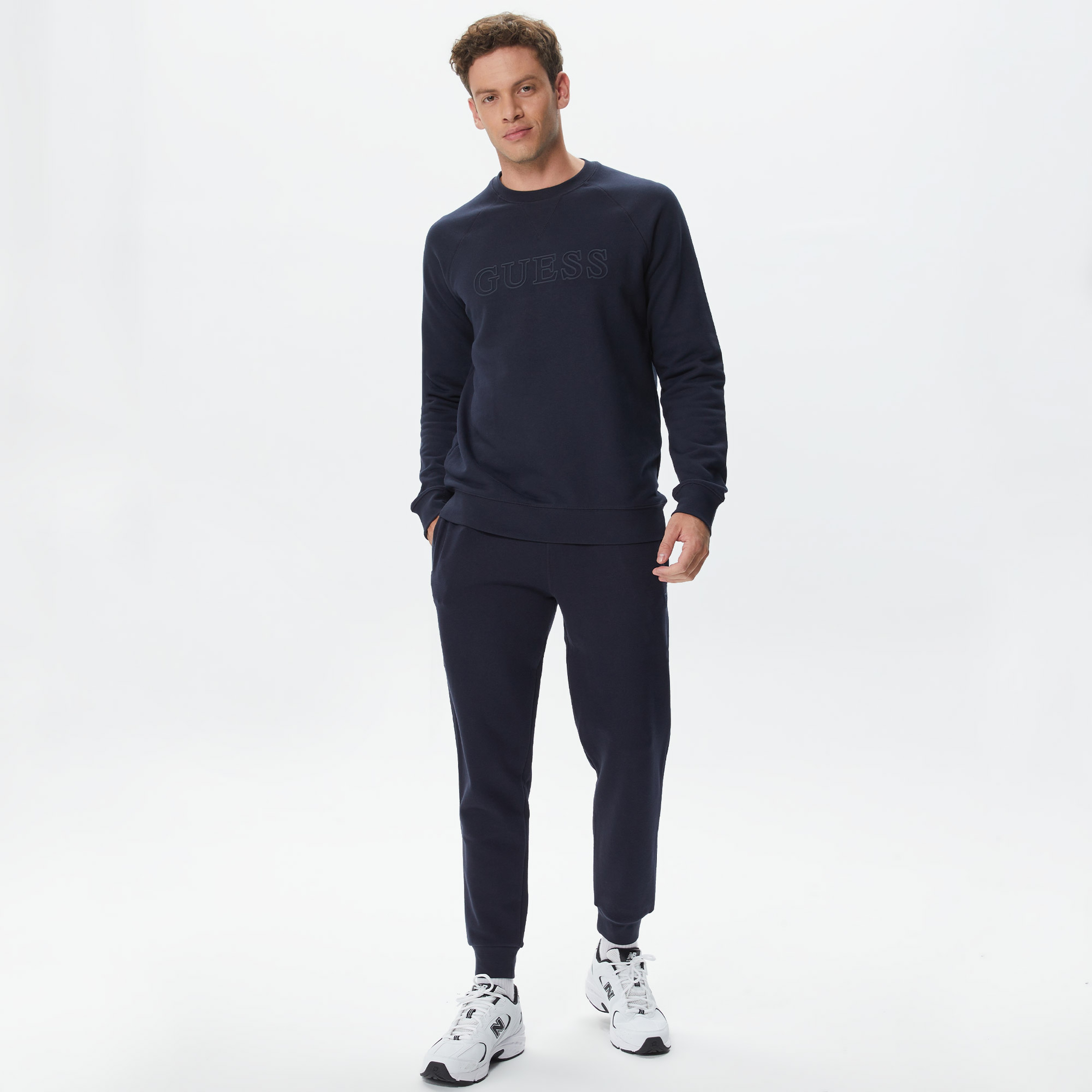 Guess Aldwin Long Erkek Lacivert Eşofman Altı