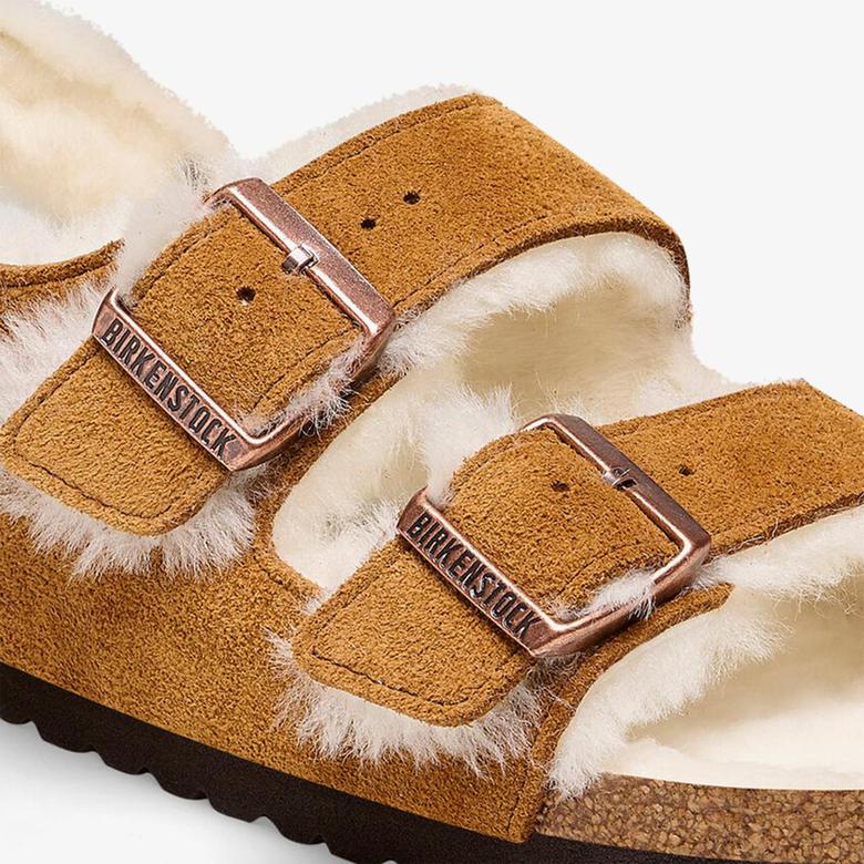 Birkenstock Milano Shearling Vl Kadın Kahverengi Terlik