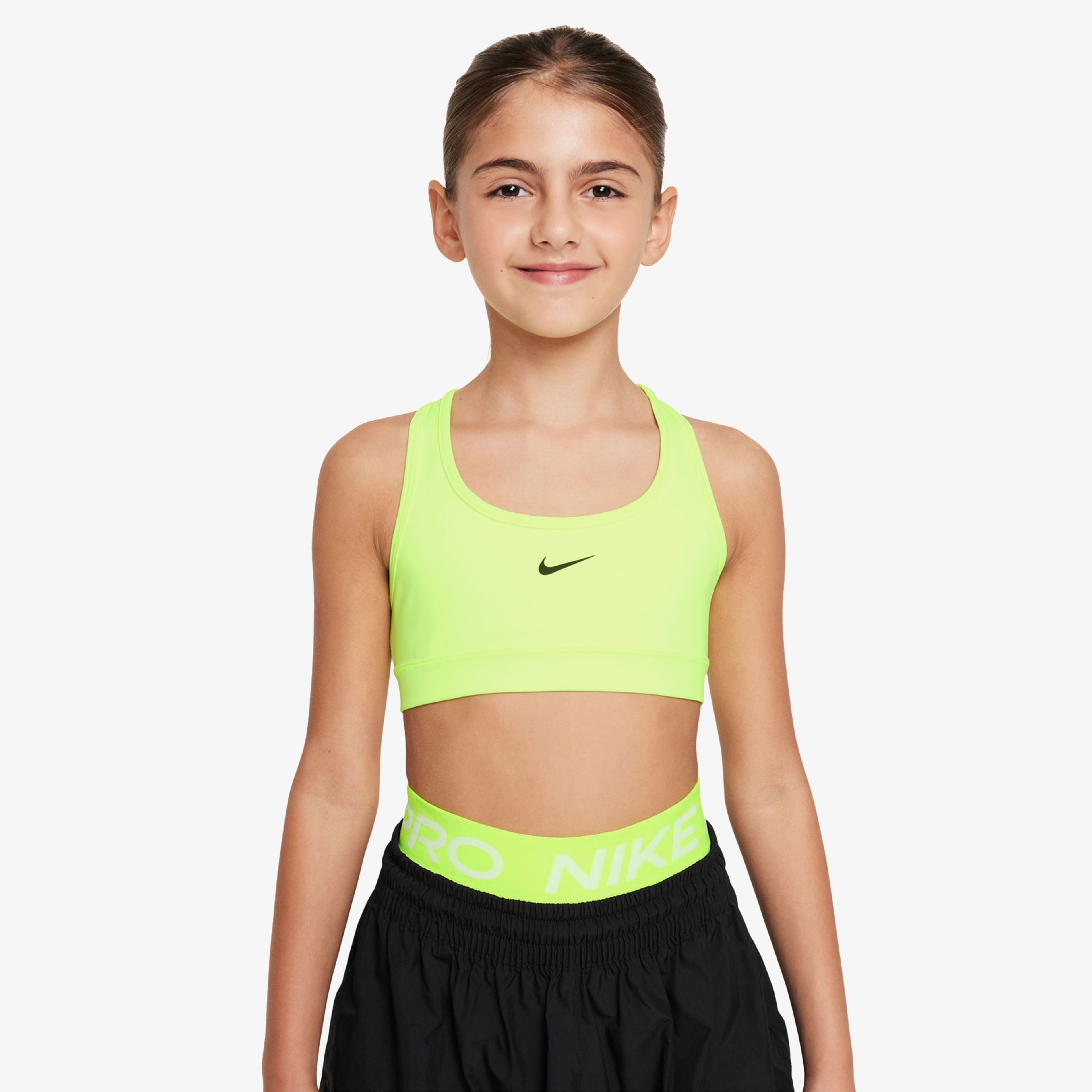 Nike Dri-Fit Swoosh Çocuk Sarı Bra
