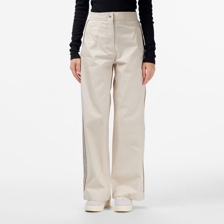 Calvin Klein Cotton Twill Logo Stripe  Kadın Beyaz Pantolon