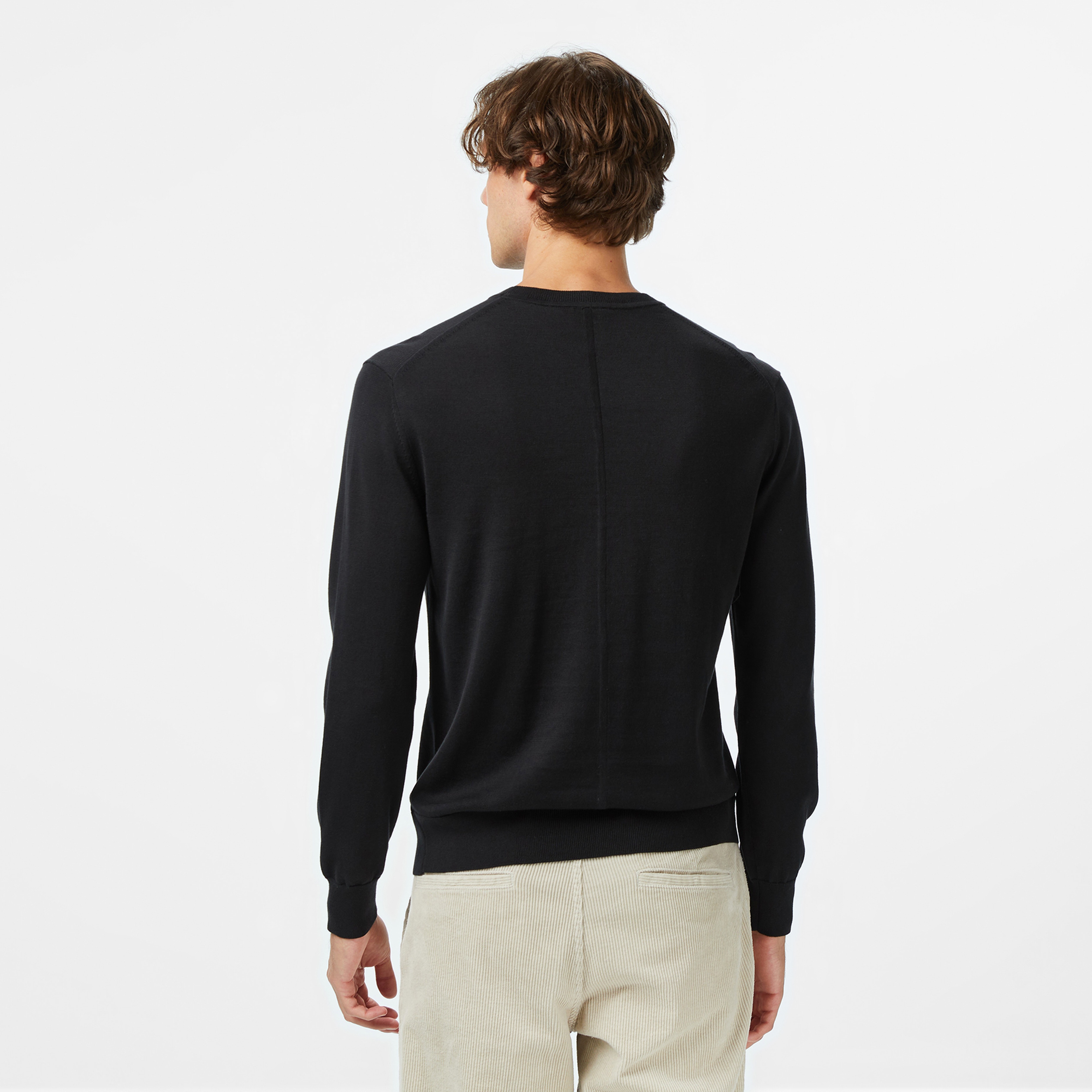 Calvin Klein Supima Cotton Crew Erkek Siyah Triko