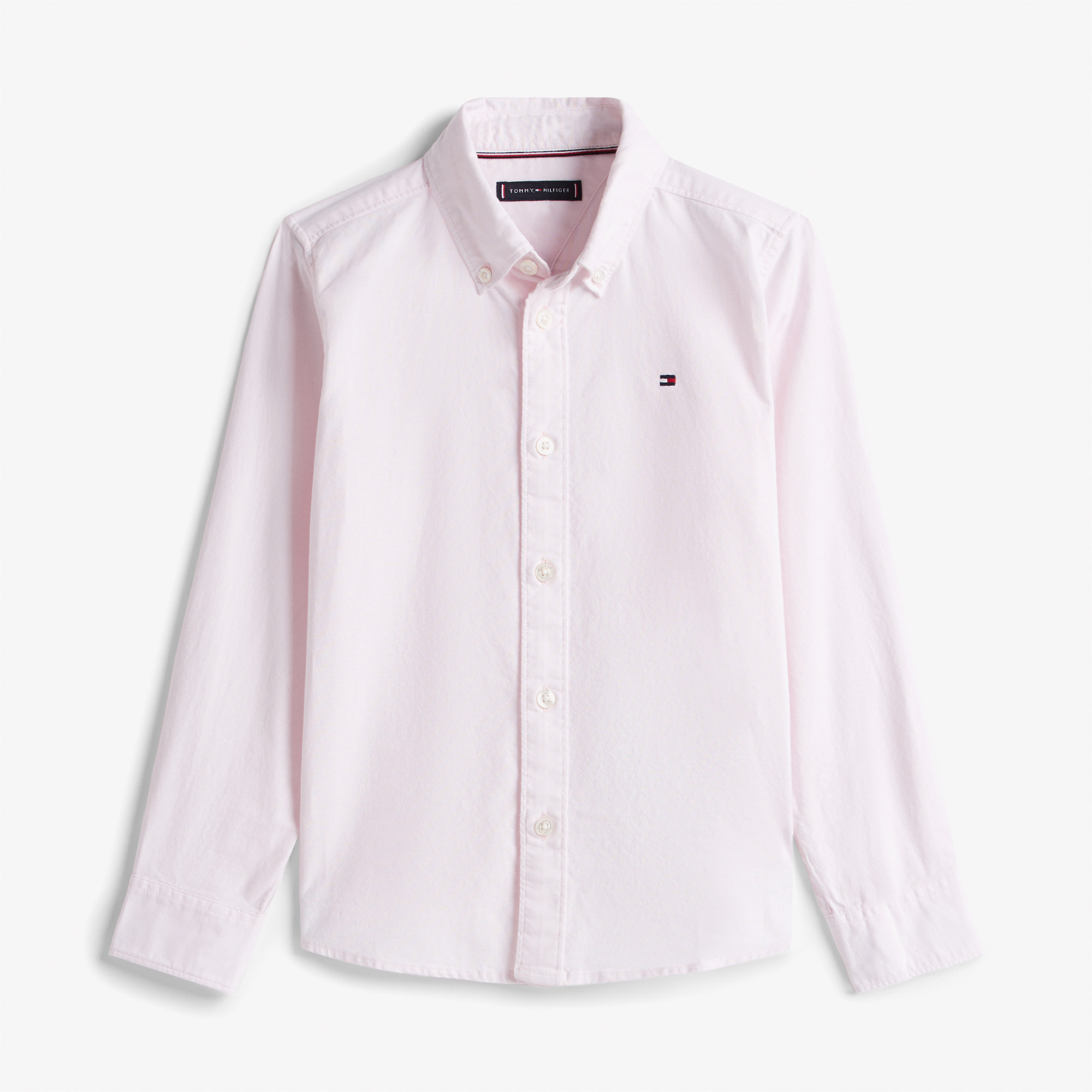 Tommy Hilfiger Flag Oxford Çocuk Pembe Gömlek