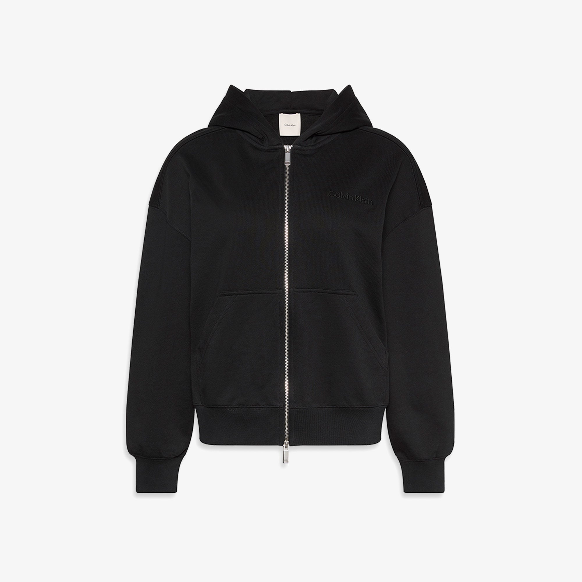 Calvin Klein Logo French Terry Kadın Siyah Sweatshirt