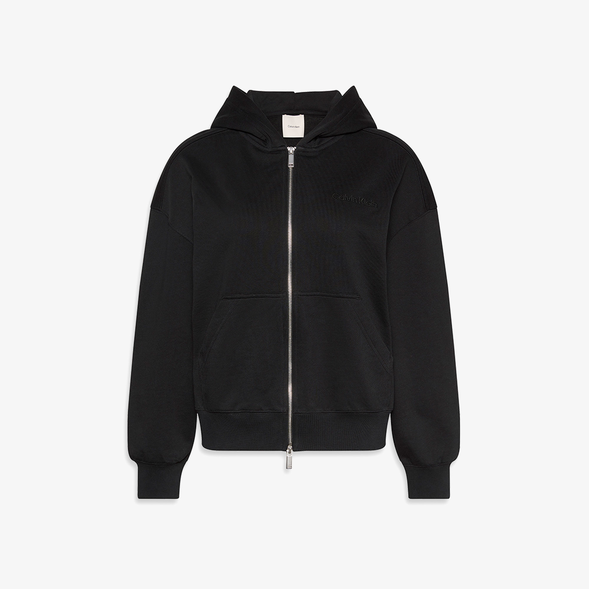 Calvin Klein Logo French Terry Kadın Siyah Sweatshirt