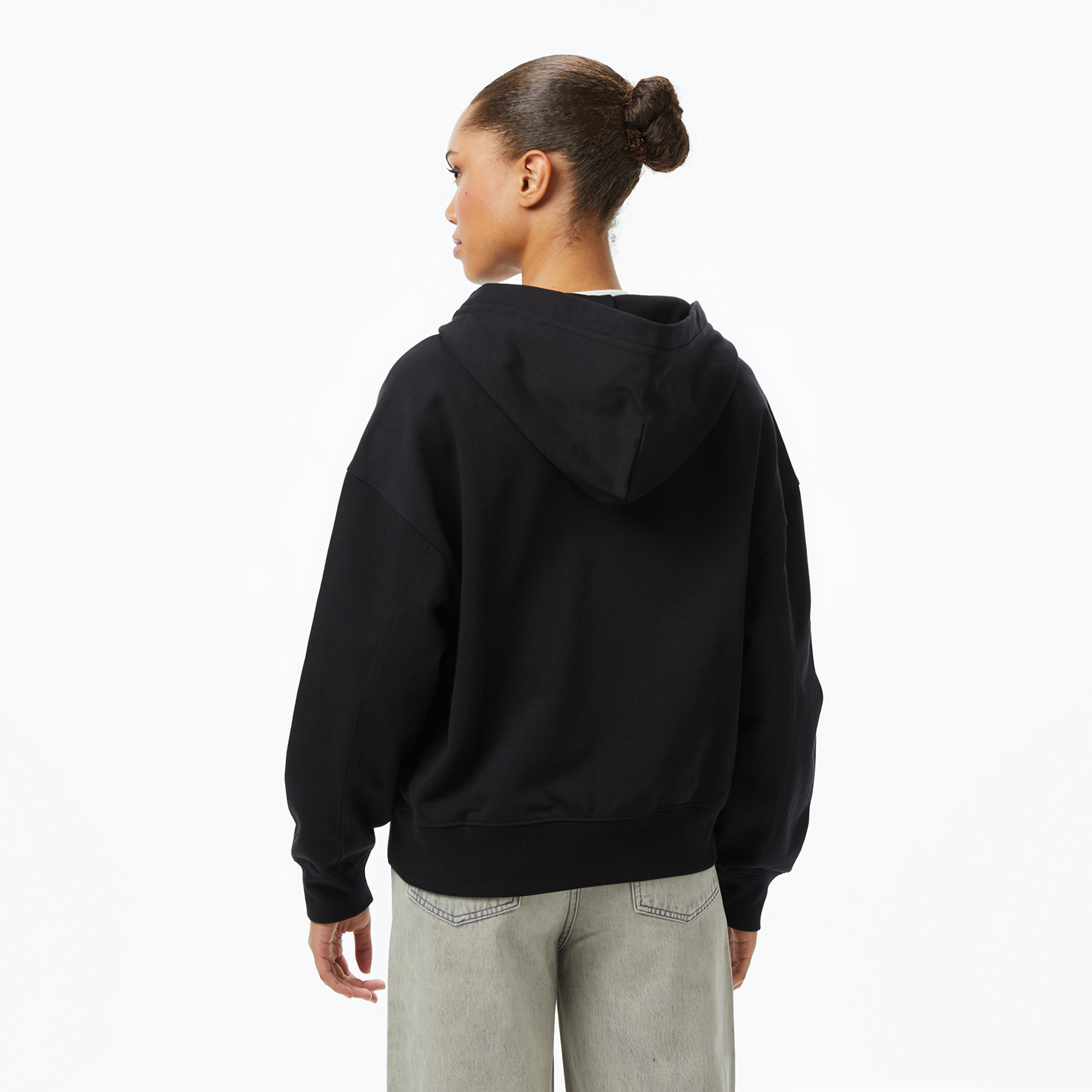 Calvin Klein Logo French Terry Kadın Siyah Sweatshirt