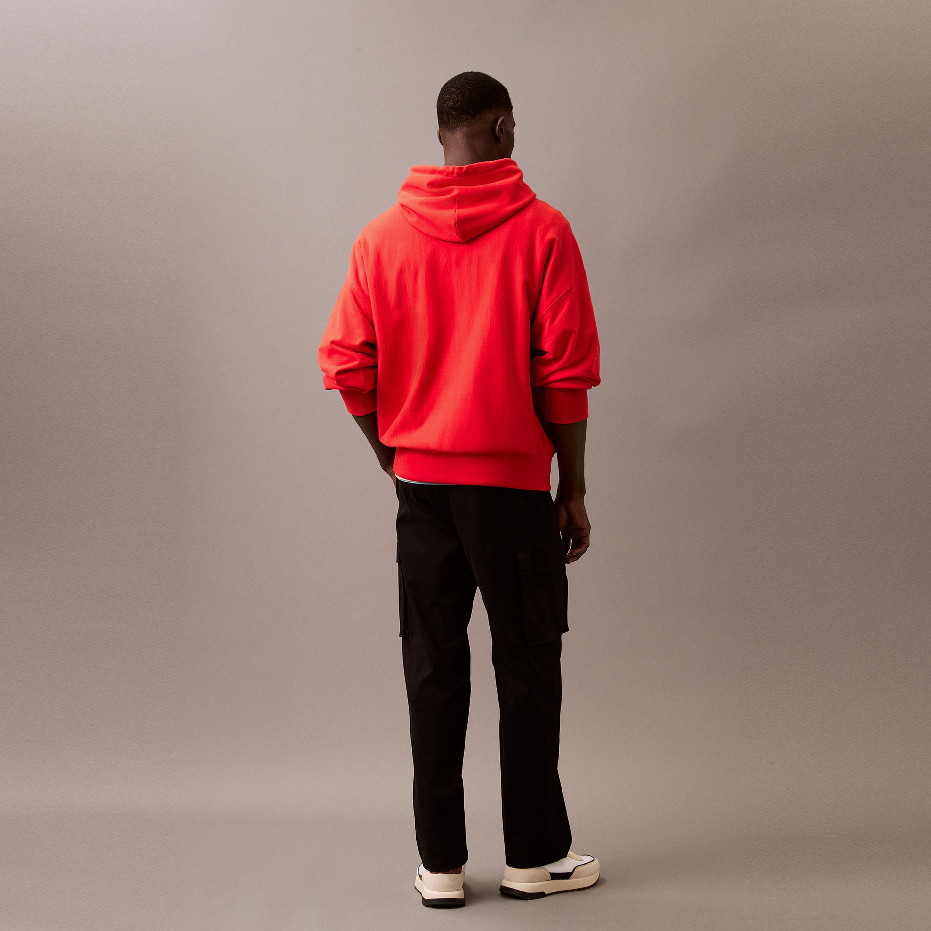 Calvin Klein Cotton Pull On Straight Cargo Erkek Siyah Pantolon