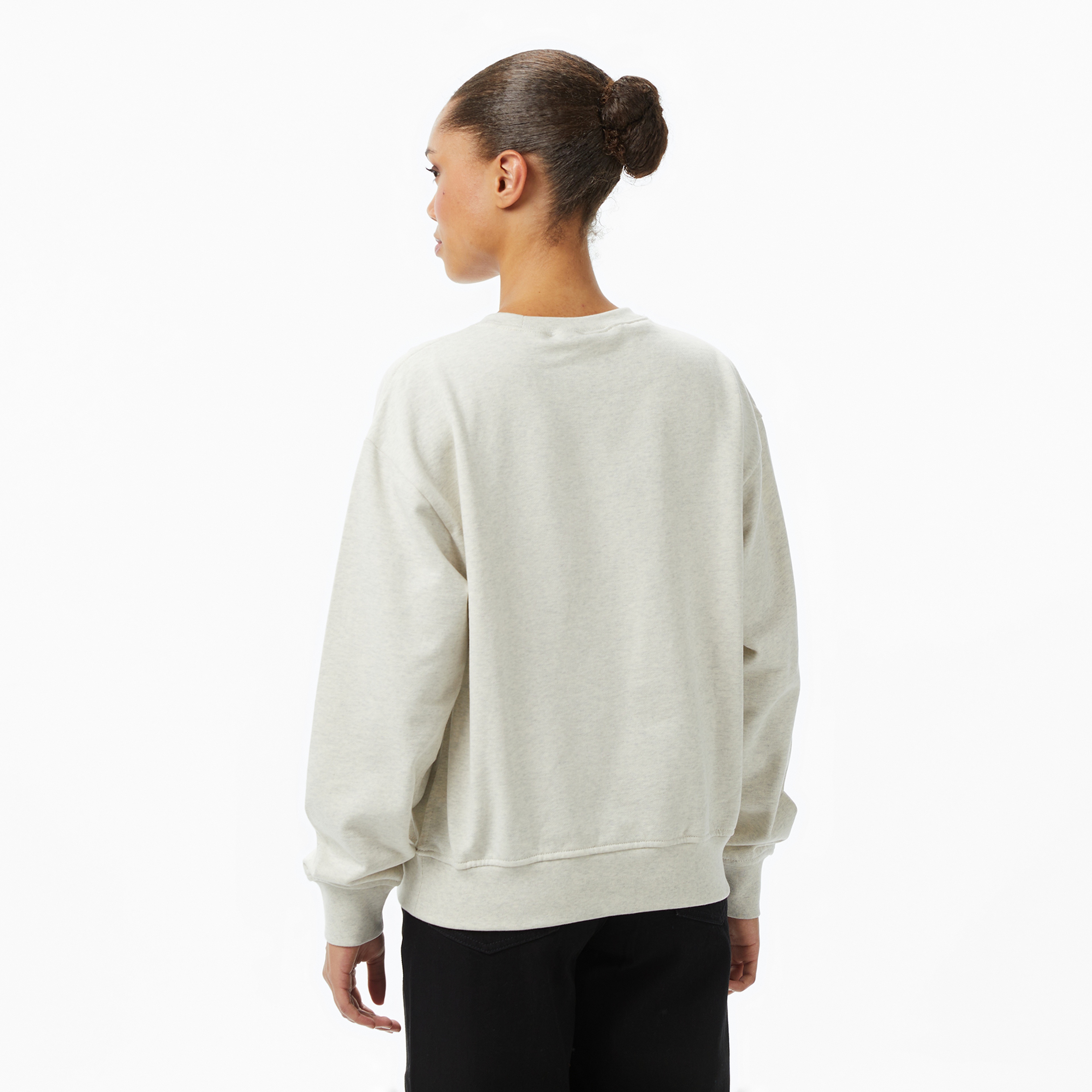 Calvin Klein Monologo French Terry Kadın Gri Sweatshirt