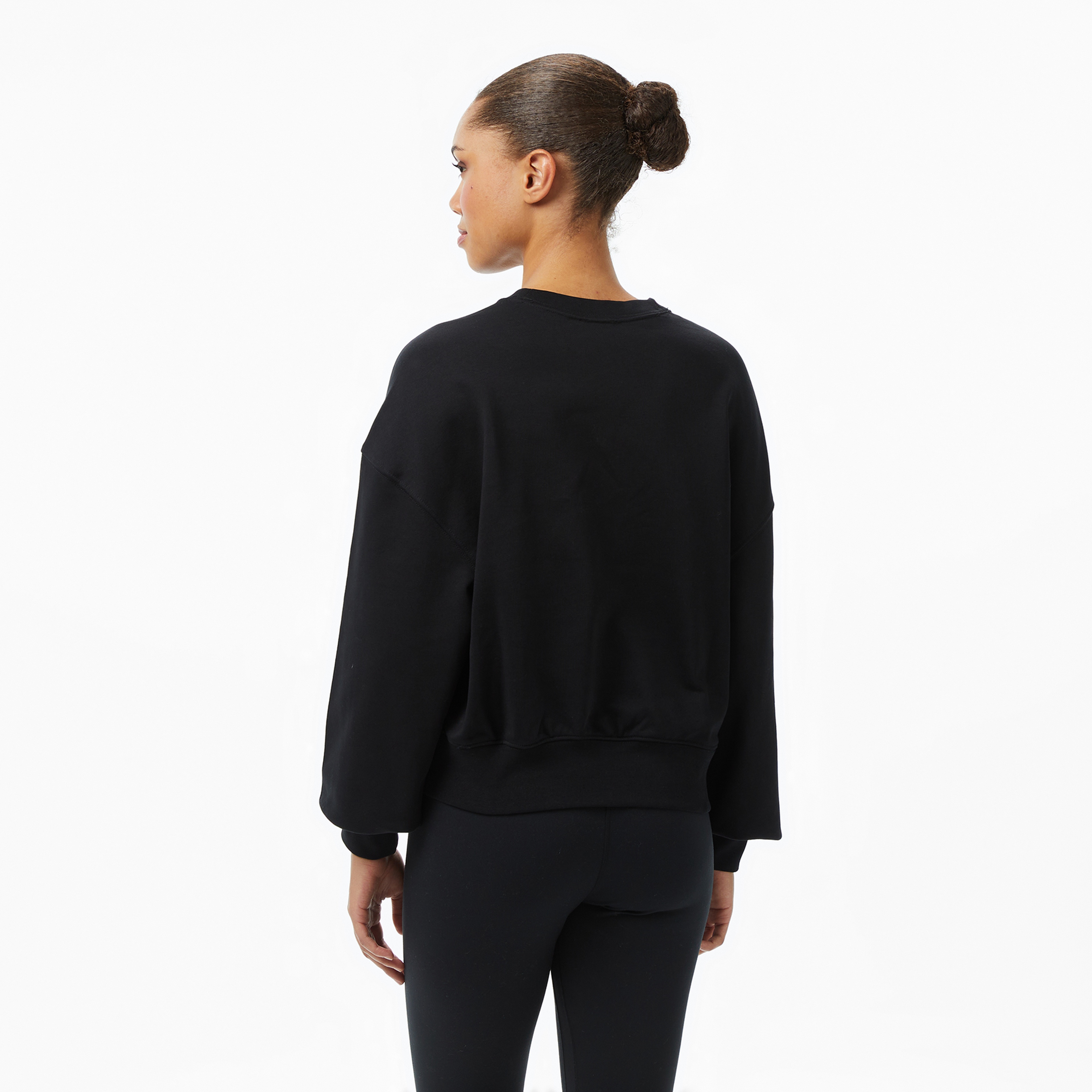 Calvin Klein Logo French Terry Kadın Siyah Sweatshirt