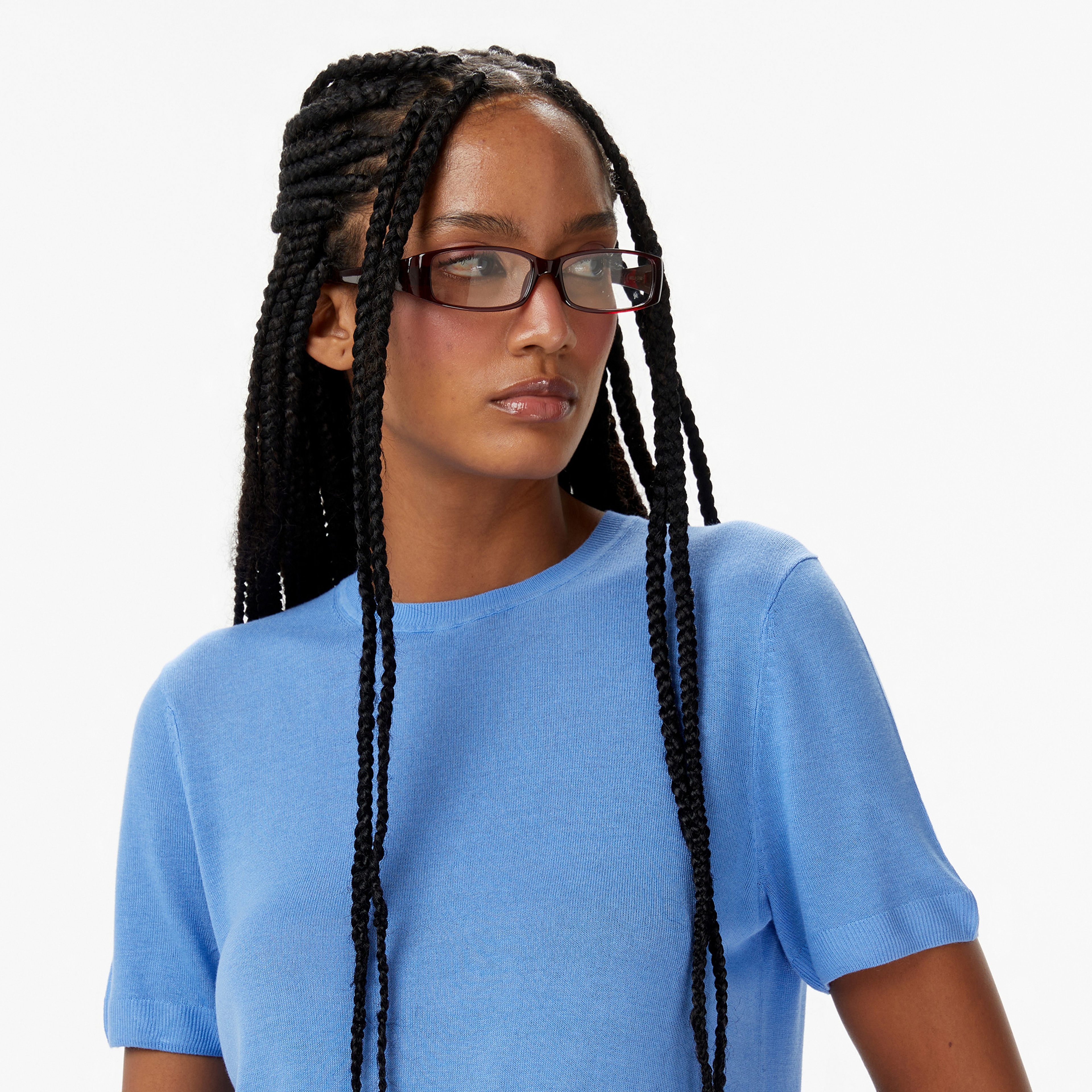 Calvin Klein Fine Gauge Viscose Tank Kadın Mavi Triko