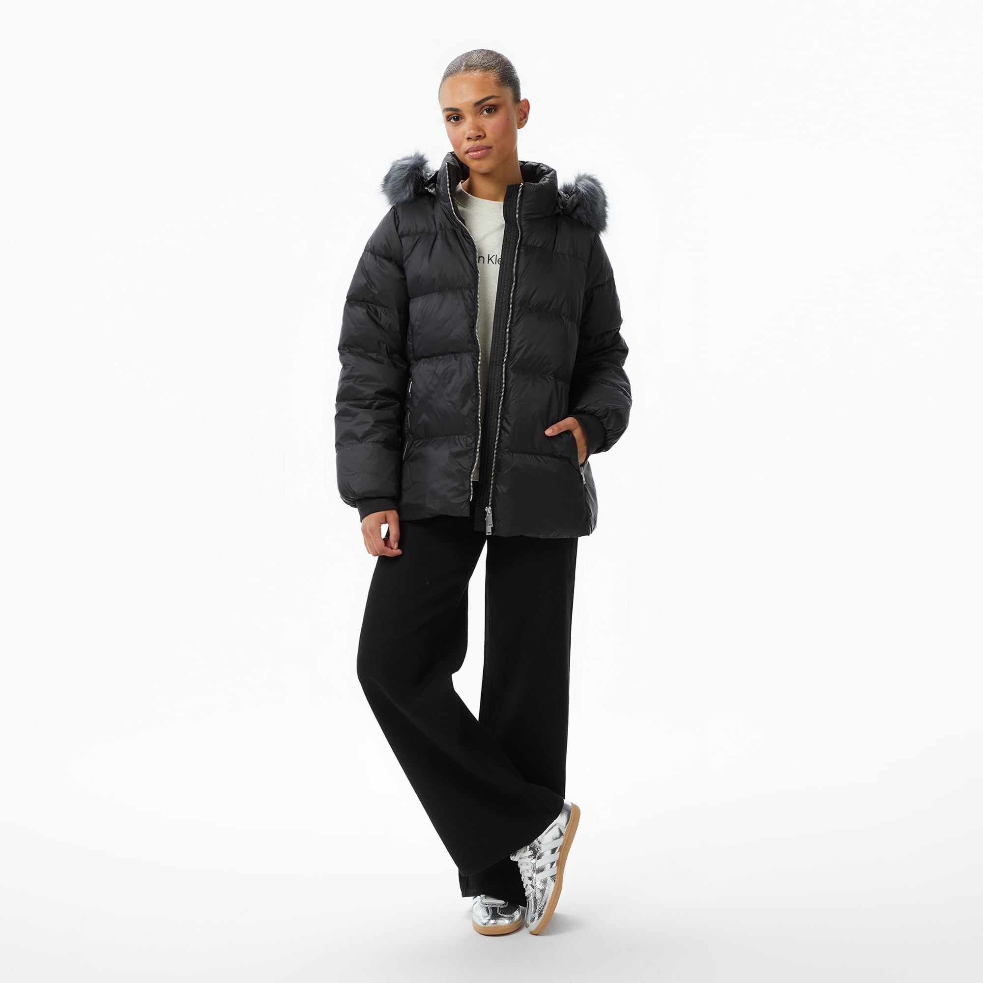 Calvin Klein Mid Down Kadın Siyah Ceket