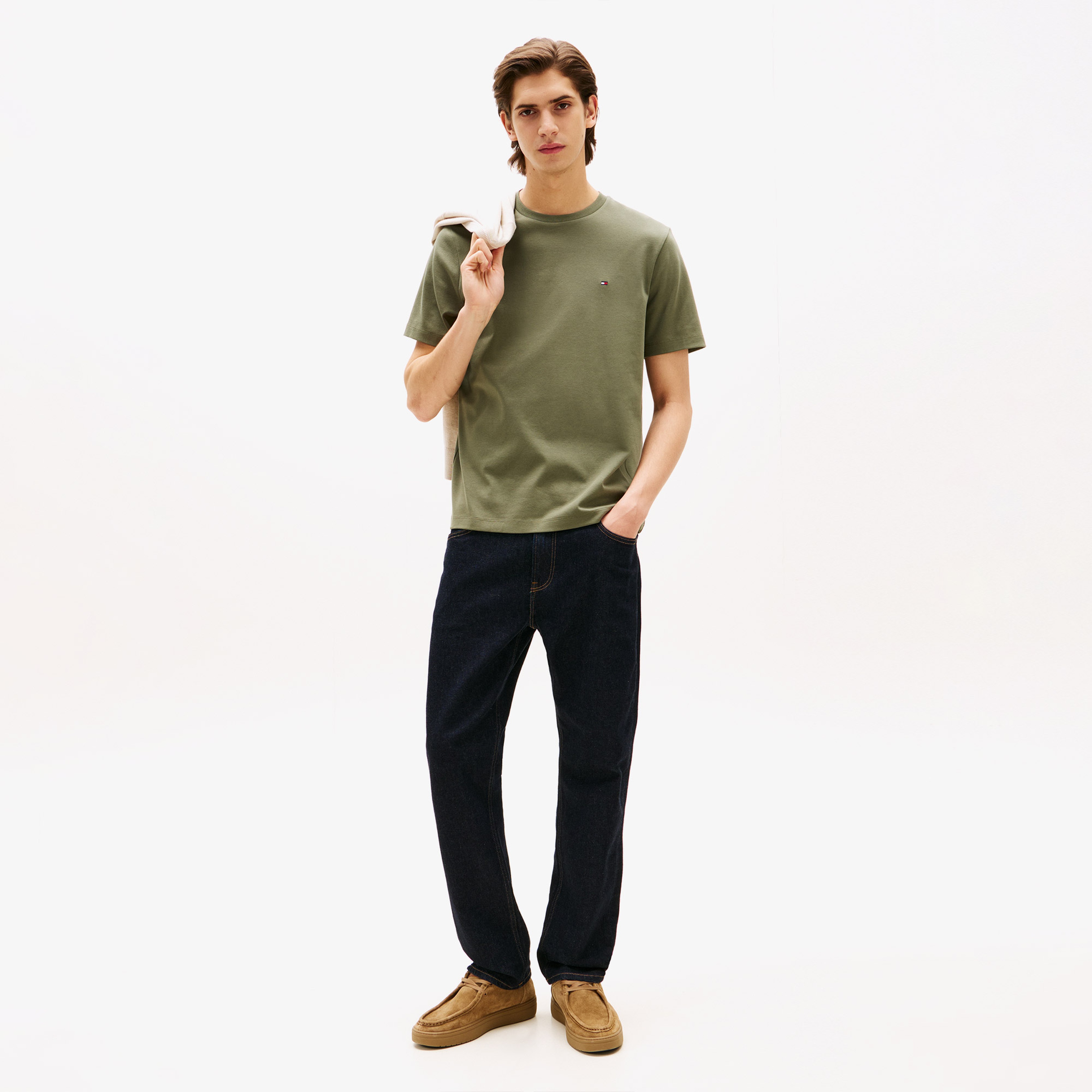 Tommy Hilfiger Light Interlock Erkek Yeşil T-Shirt