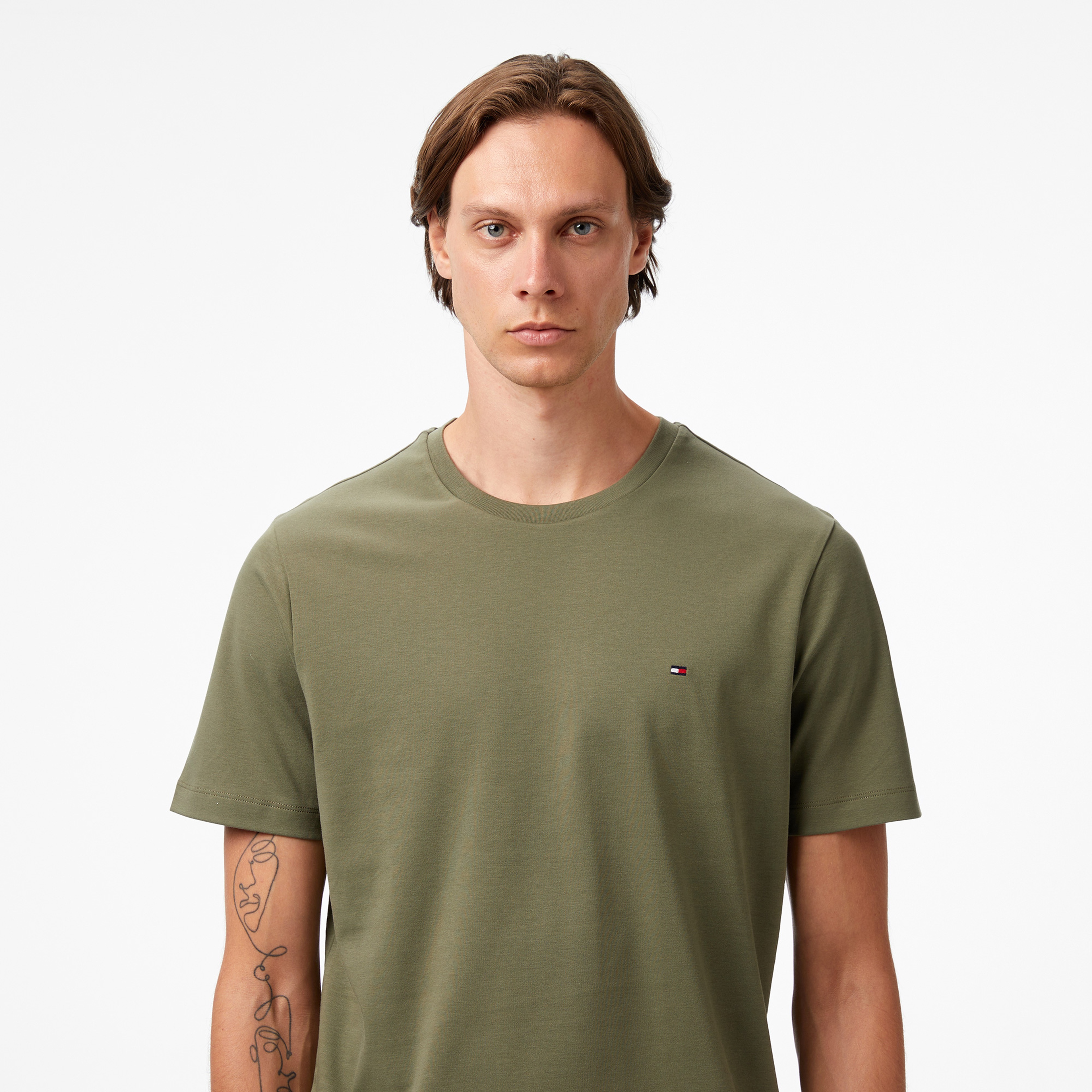 Tommy Hilfiger Light Interlock Erkek Yeşil T-Shirt