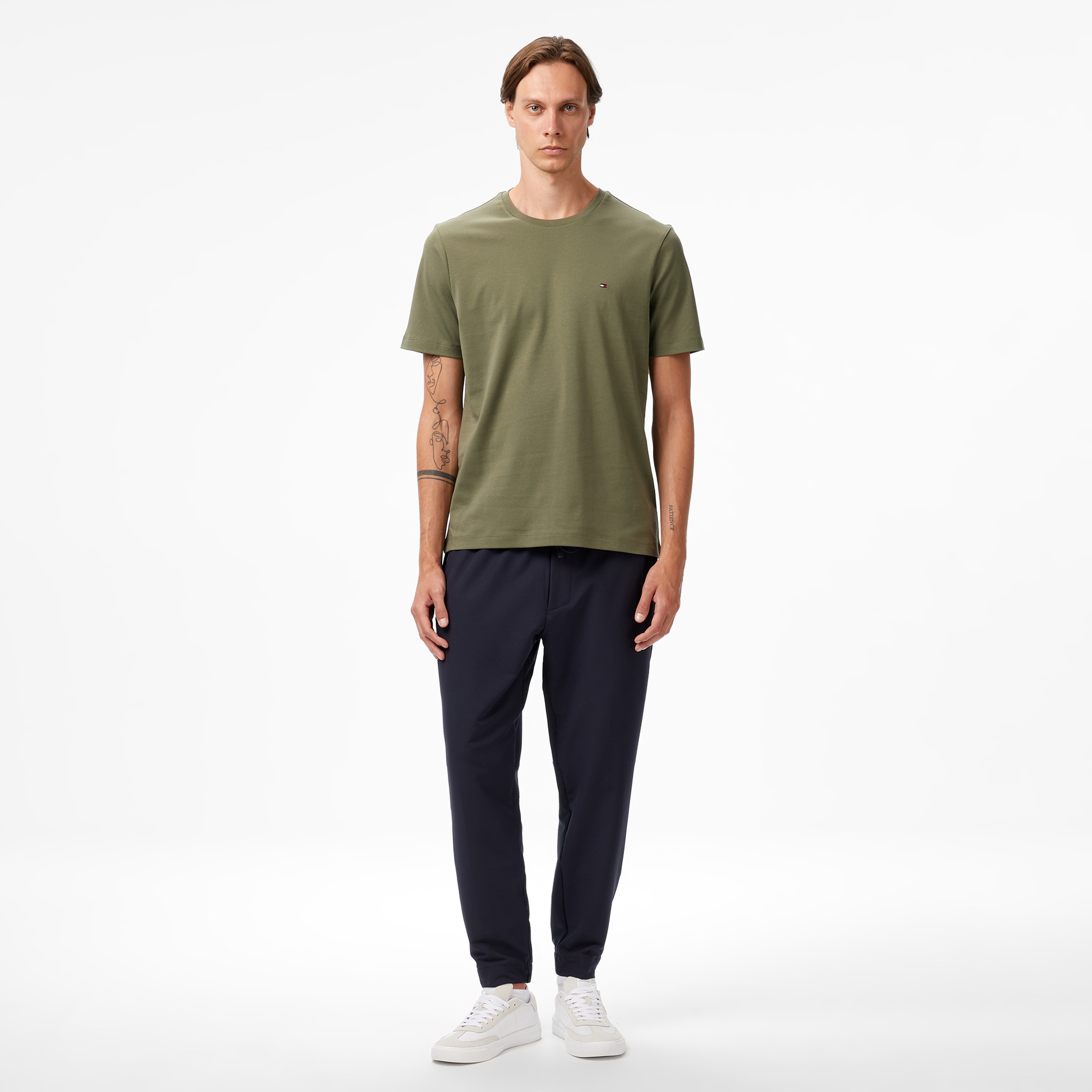 Tommy Hilfiger Light Interlock Erkek Yeşil T-Shirt