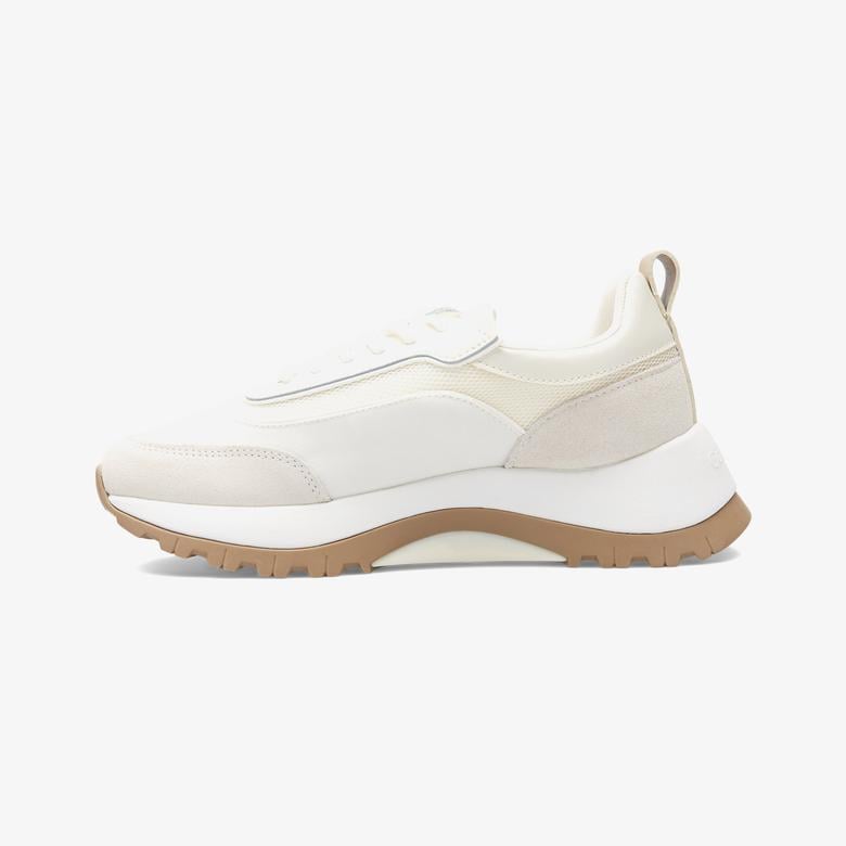 Calvin Klein Runner Lace Up Mesh Mix Kadın Beyaz Sneaker