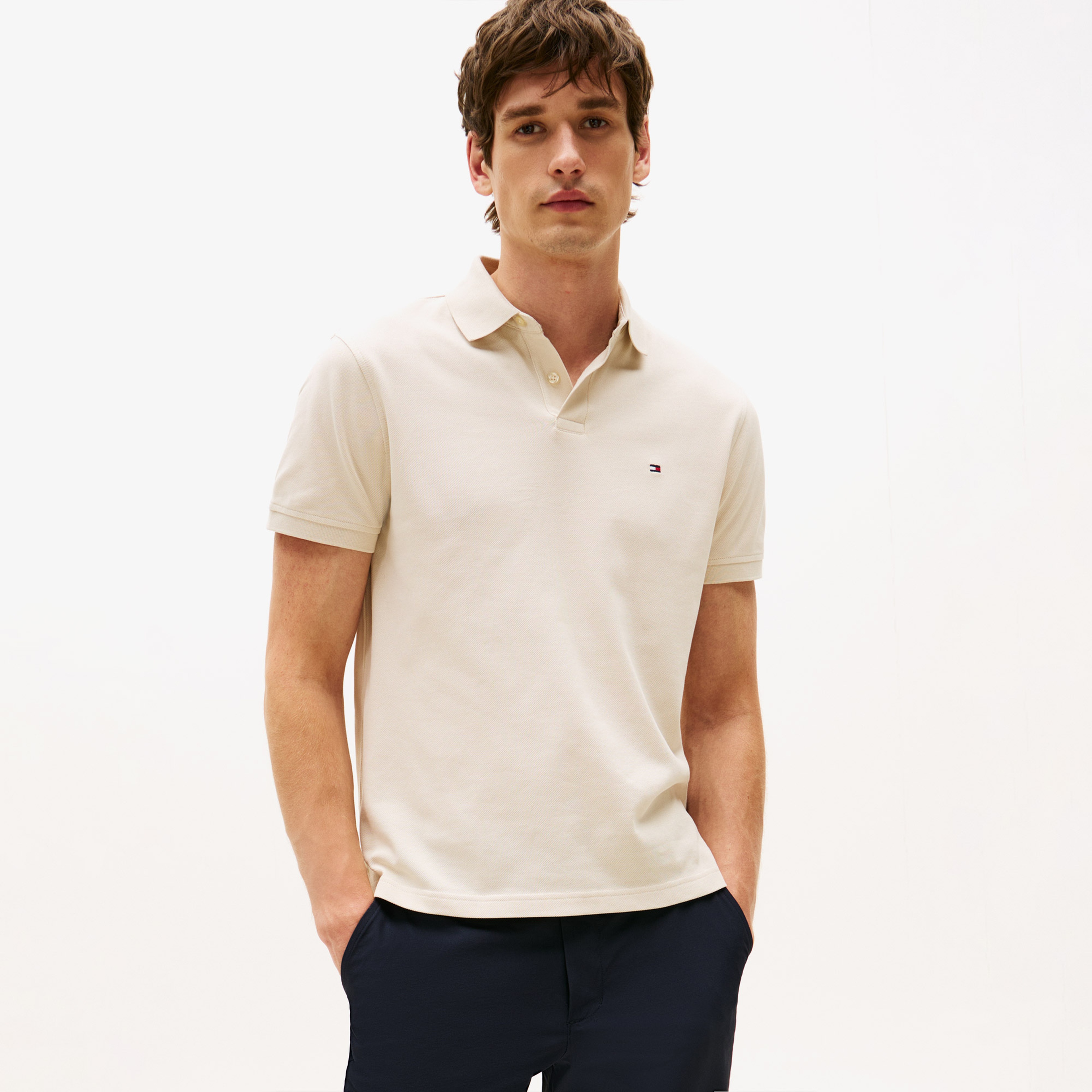 Tommy Hilfiger 1985 Regular Erkek Bej Polo
