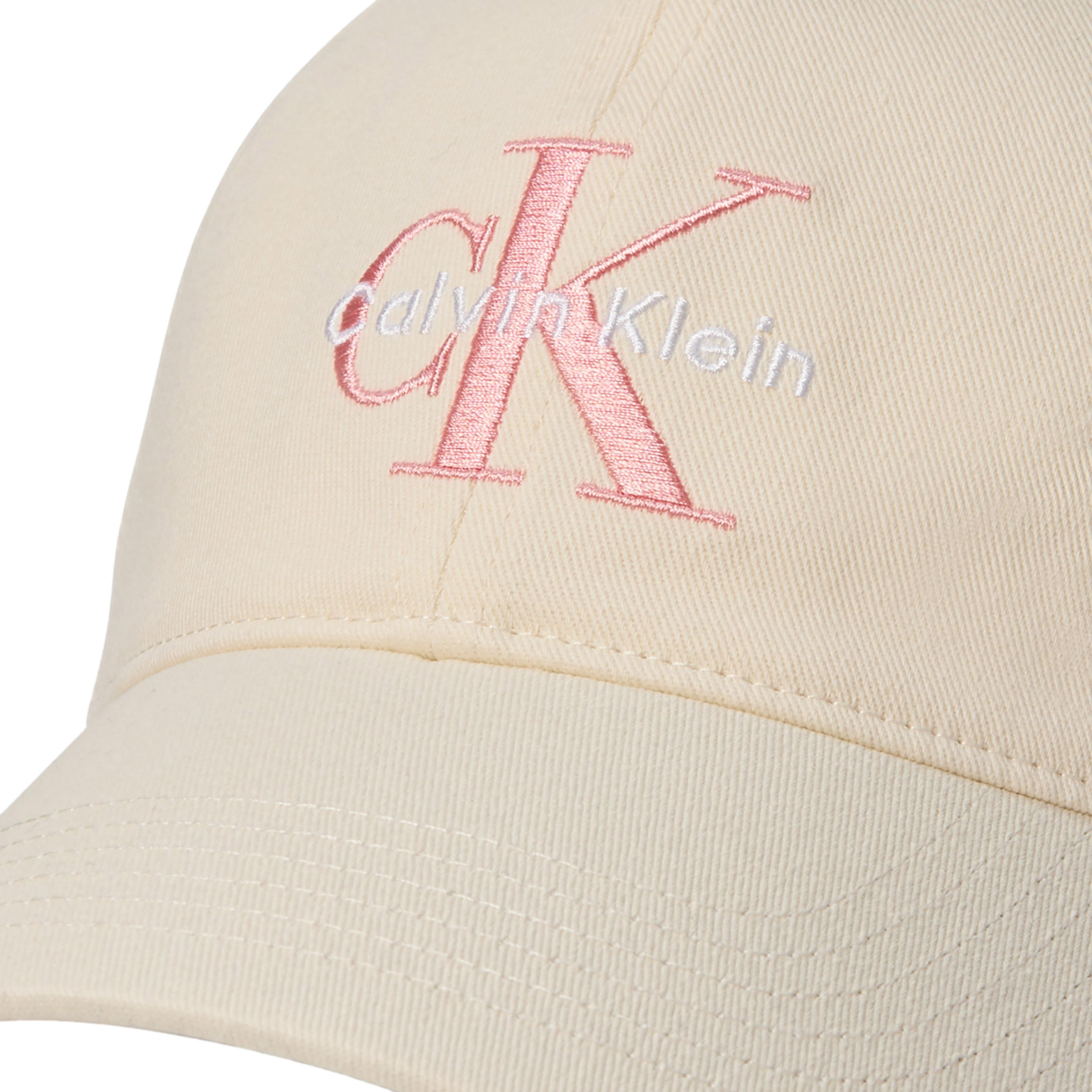 Calvin Klein Monologo Embroidery Baseball Kadın Bej Şapka