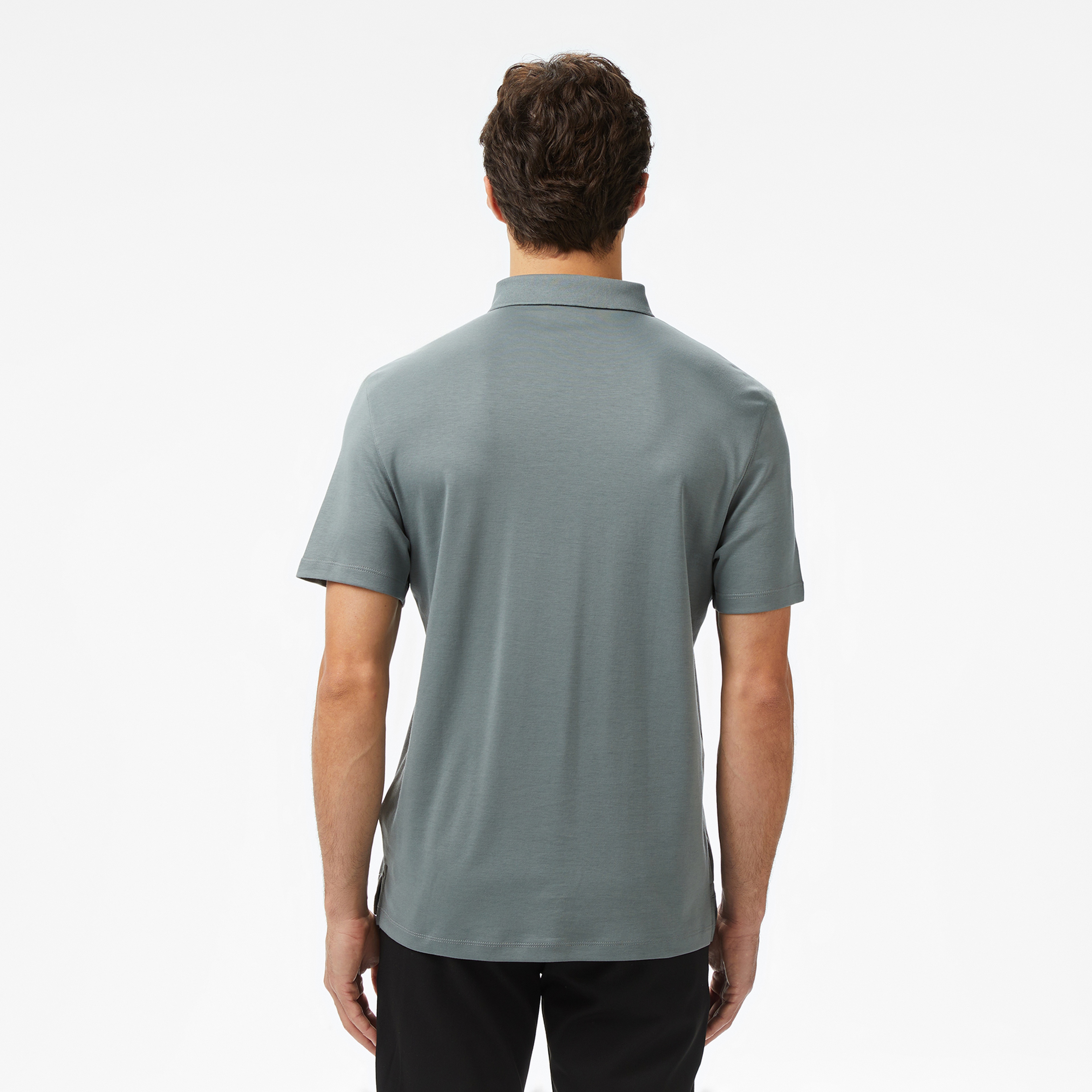 Calvin Klein Supima Erkek Gri Polo