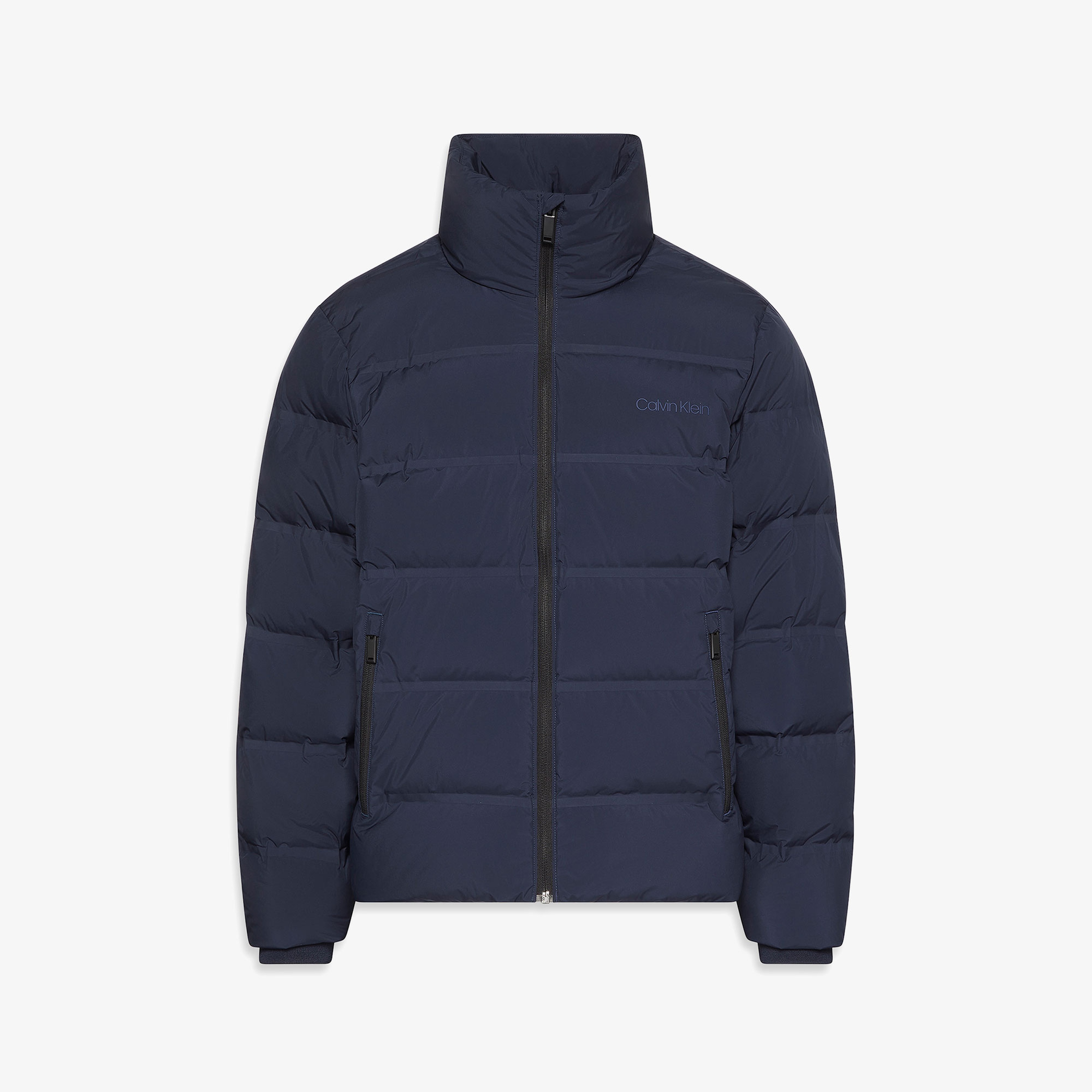 Calvin Klein Quilted Bonded Channel Erkek Mavi Ceket