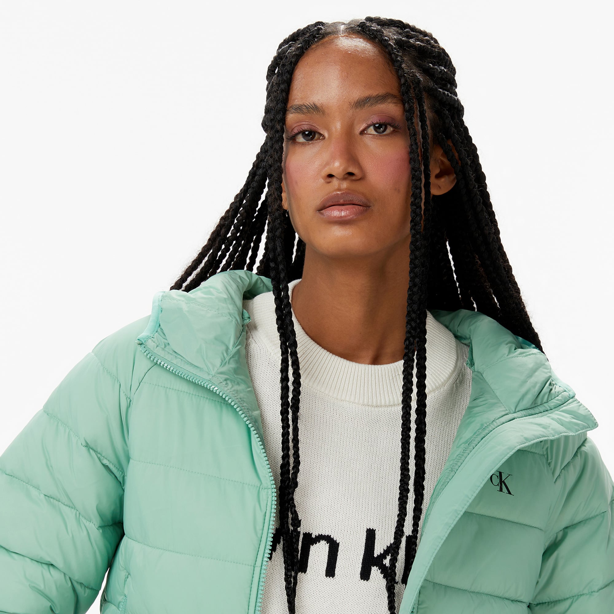 Calvin Klein Lightweight Quilted Kadın Yeşil Mont