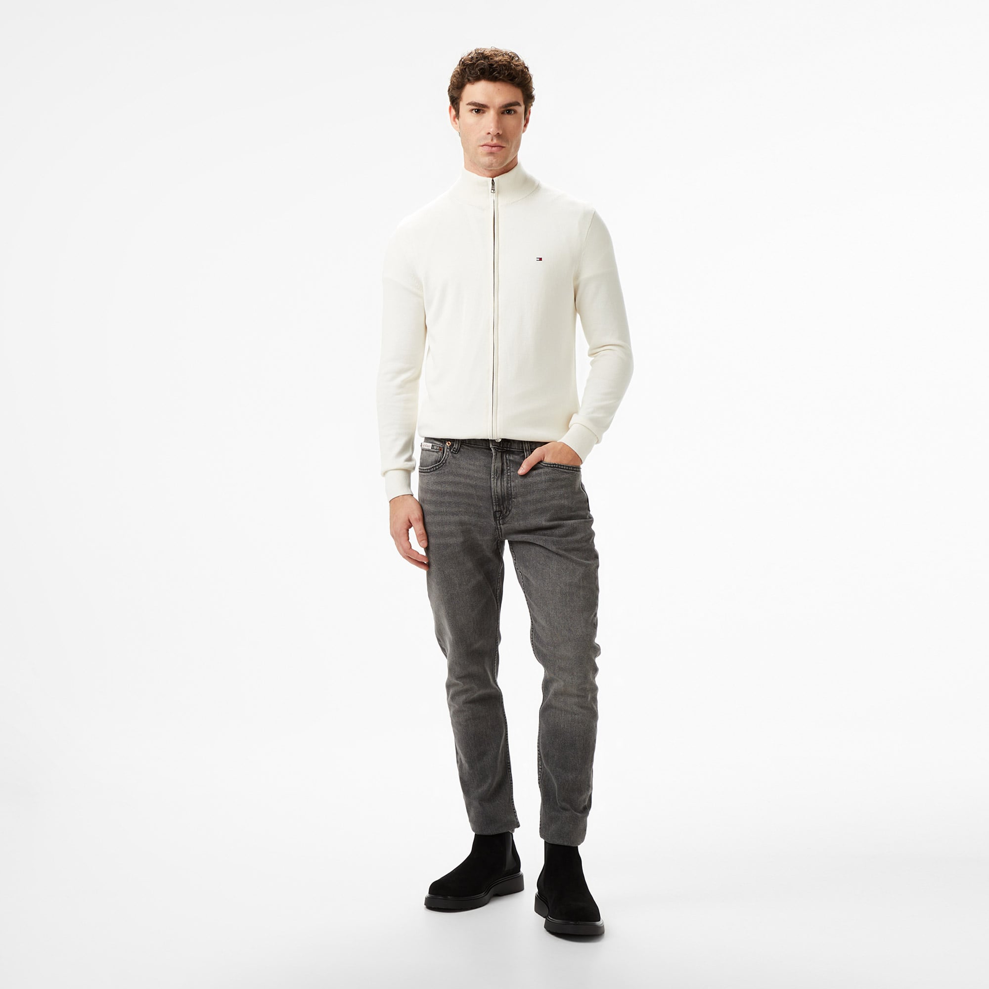 Calvin Klein Slim Taper Hearst Erkek Gri Jean