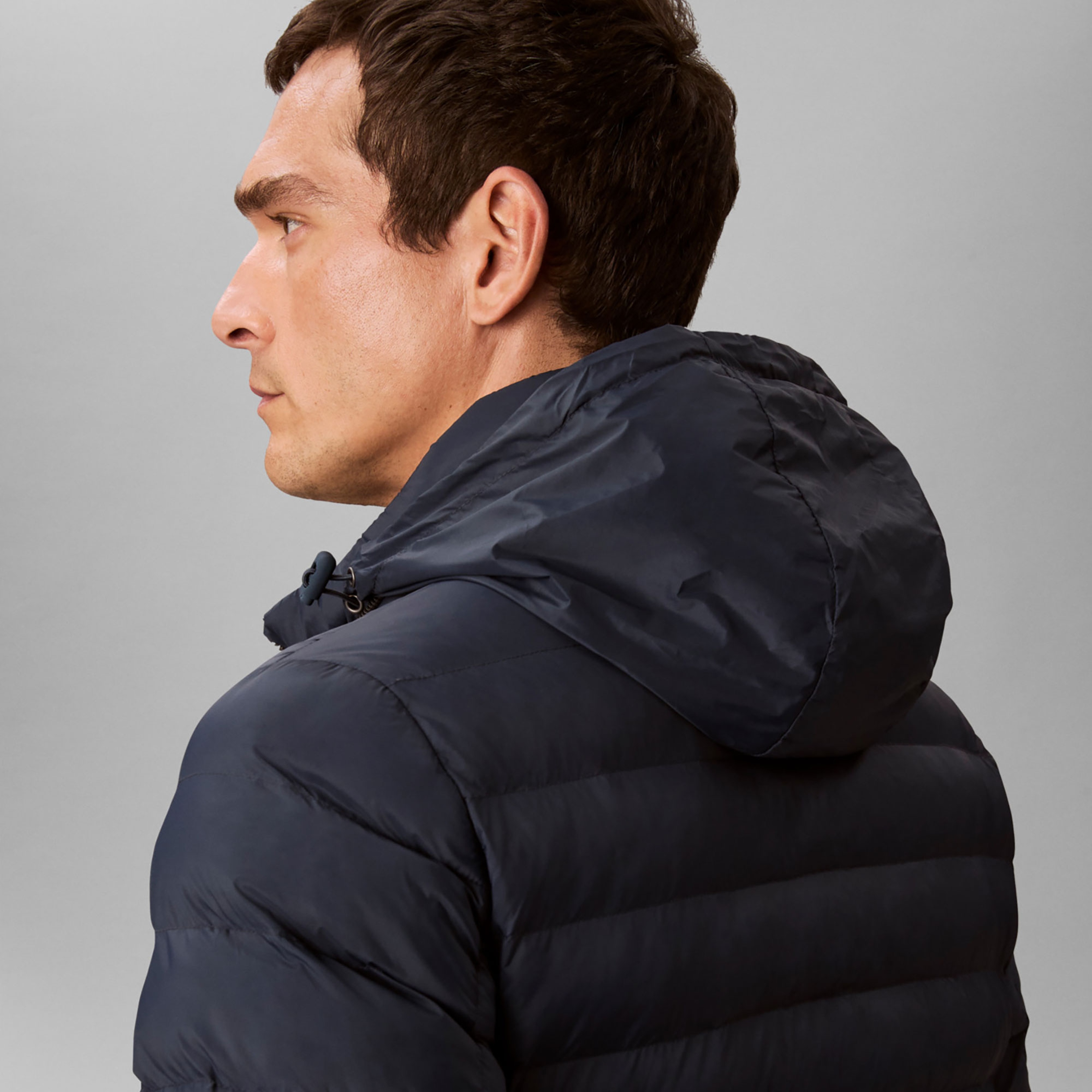 Calvin Klein Nylon Hooded Puffer Erkek Mavi Ceket