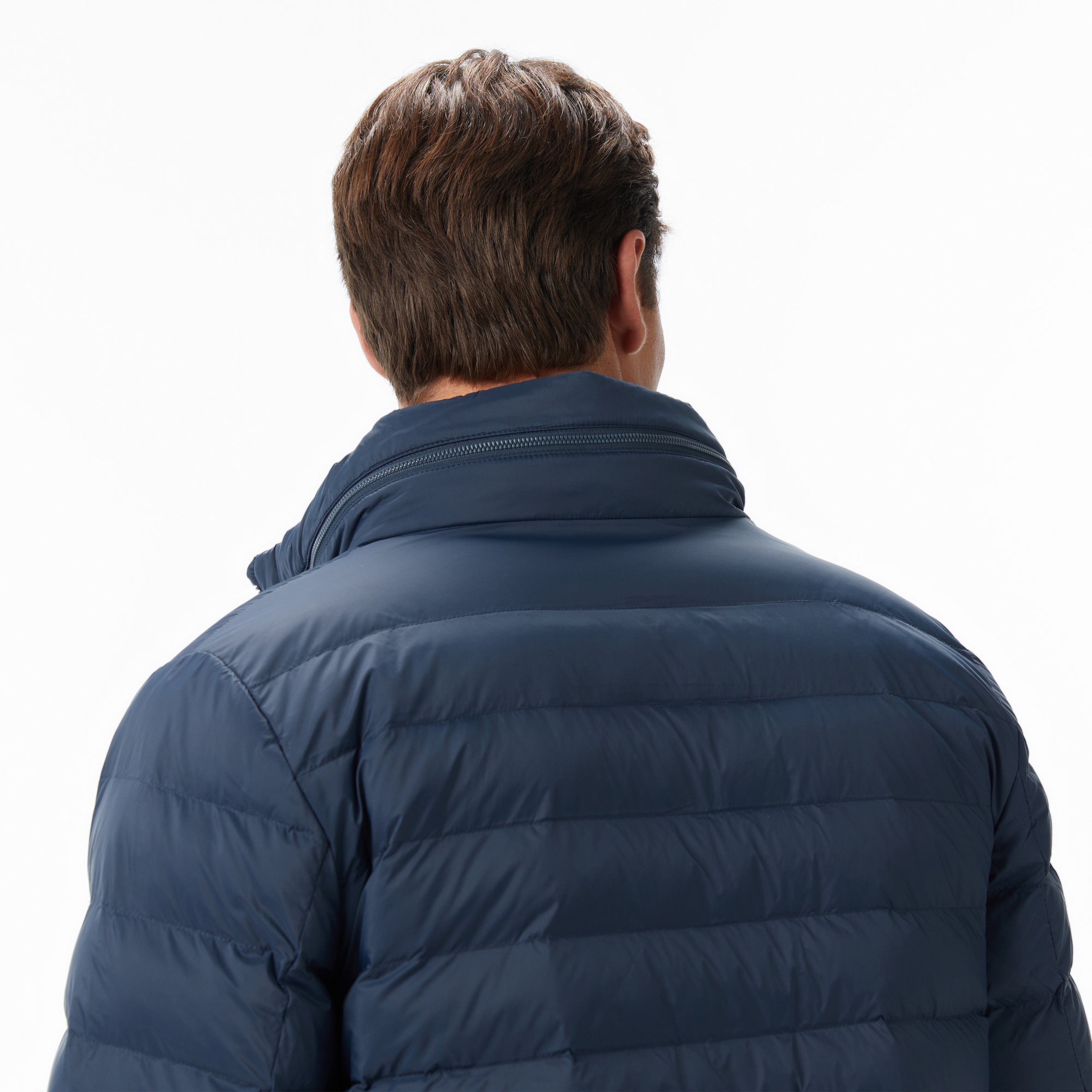 Calvin Klein Nylon Hooded Puffer Erkek Mavi Ceket