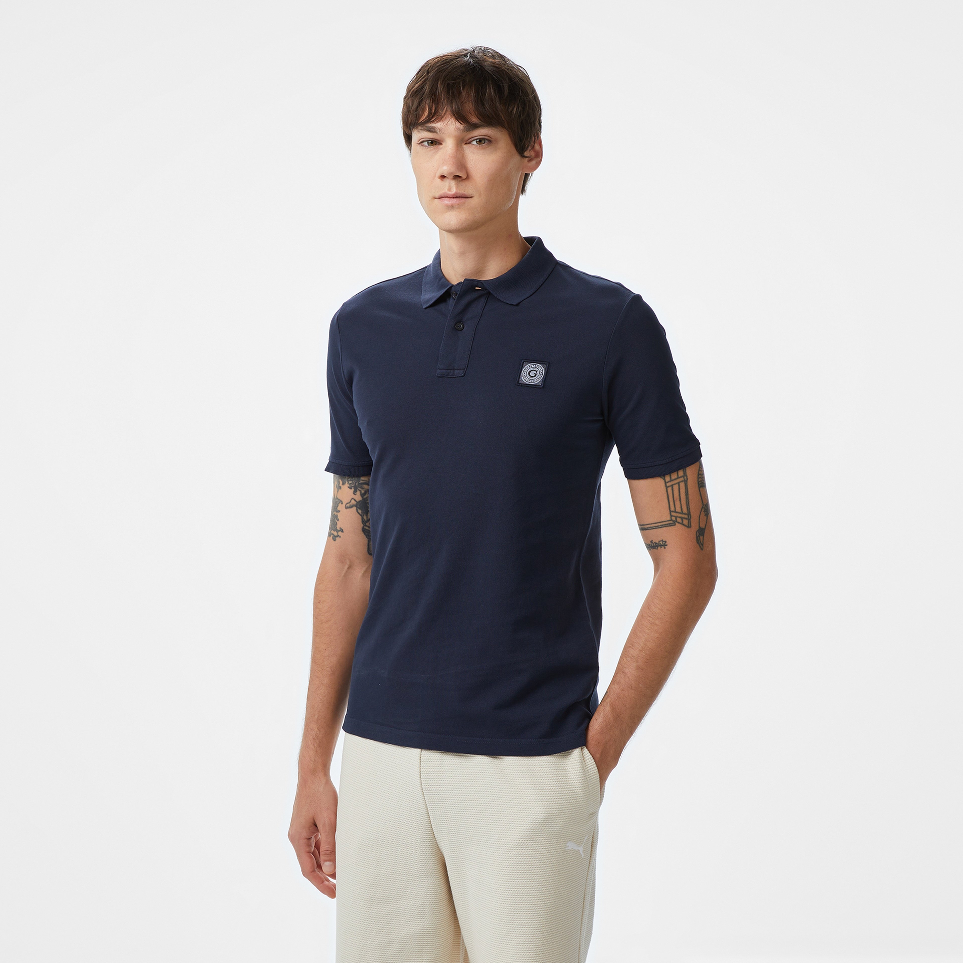 Guess Erkek Lacivert Polo