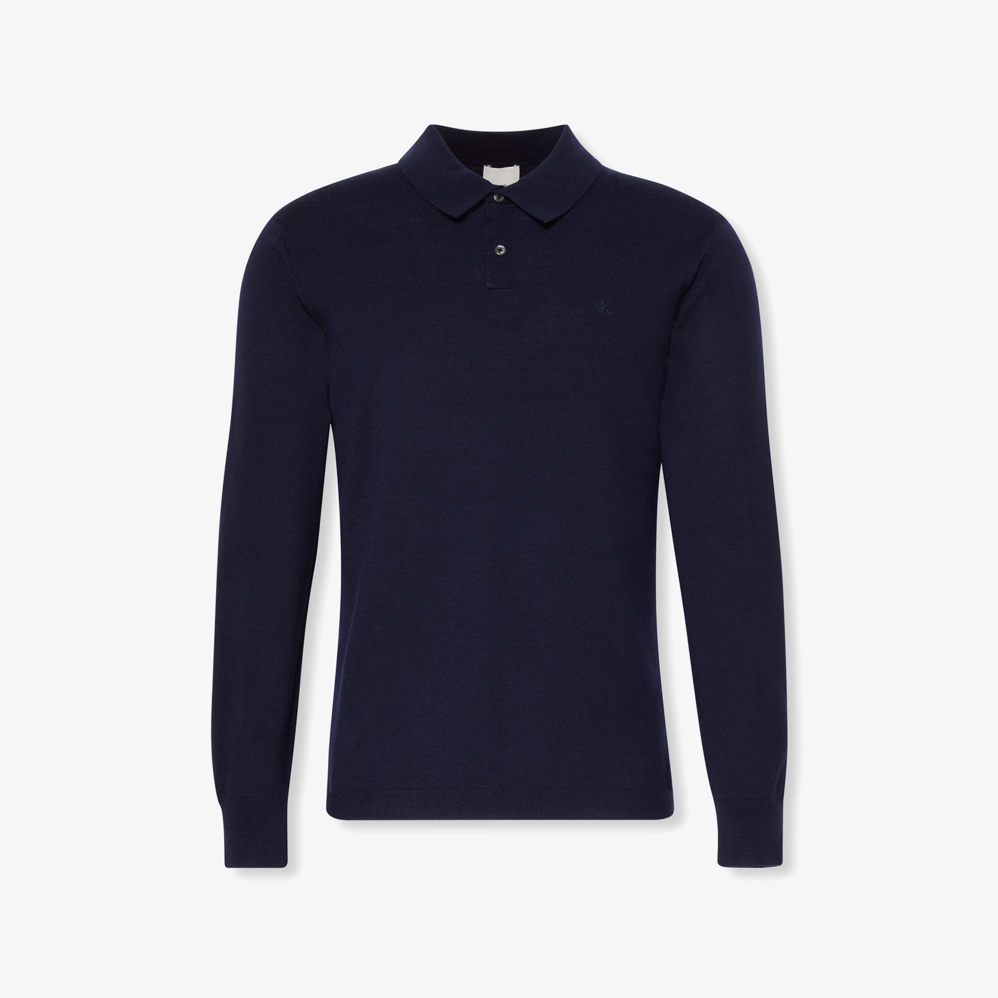 Calvin Klein Merino Polo Erkek Mavi Triko