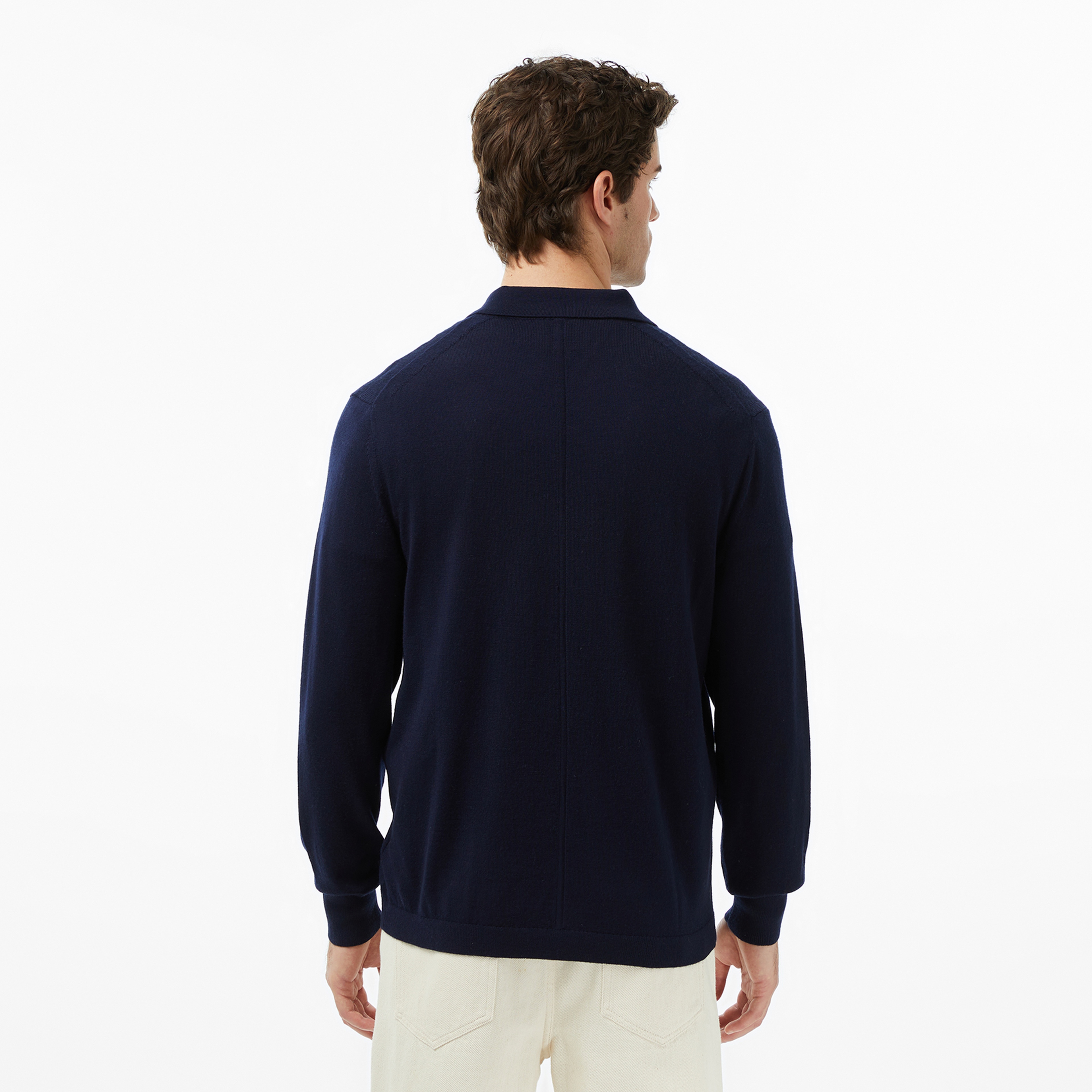 Calvin Klein Merino Polo Erkek Mavi Triko