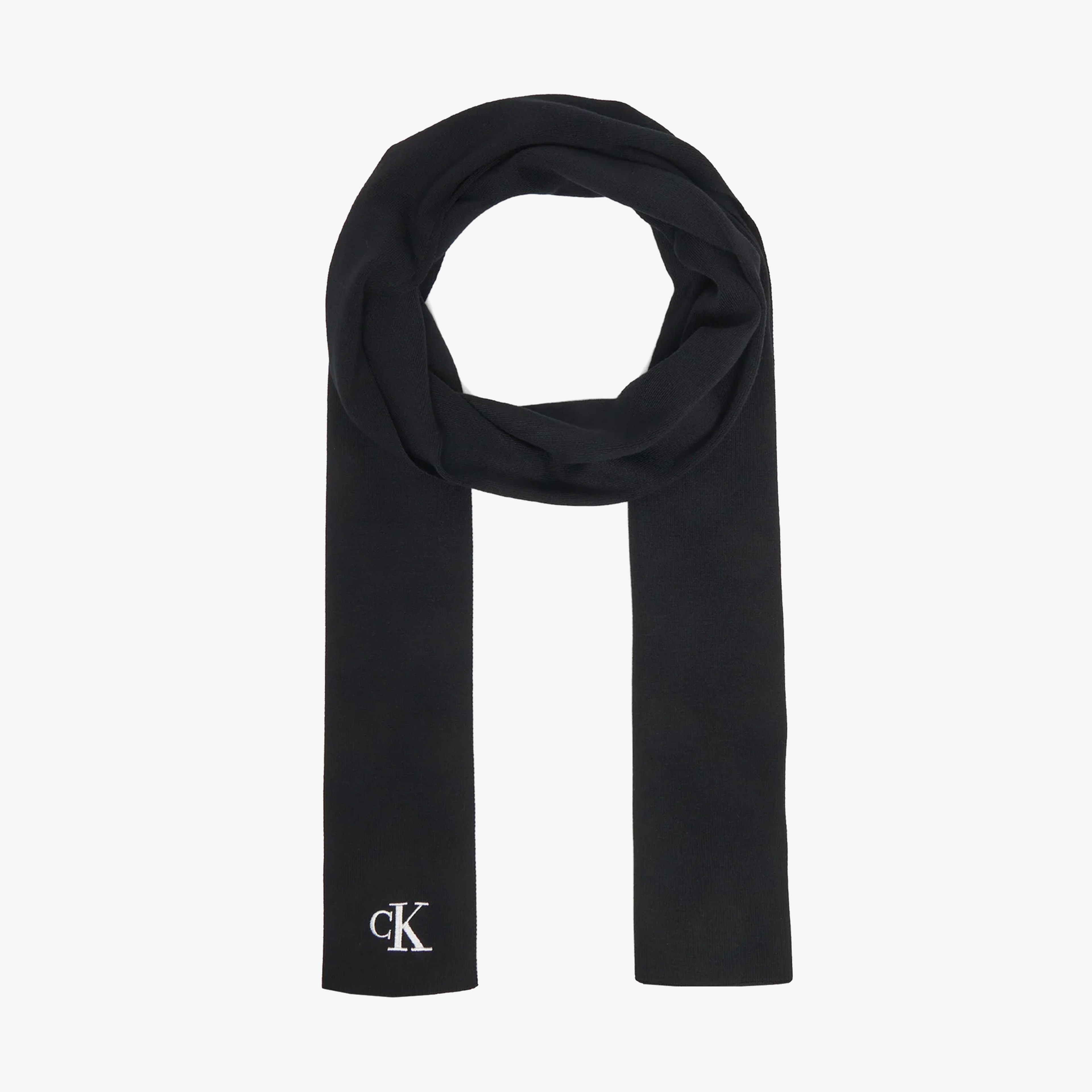 Calvin Klein Fine Rib Erkek Siyah Atkı