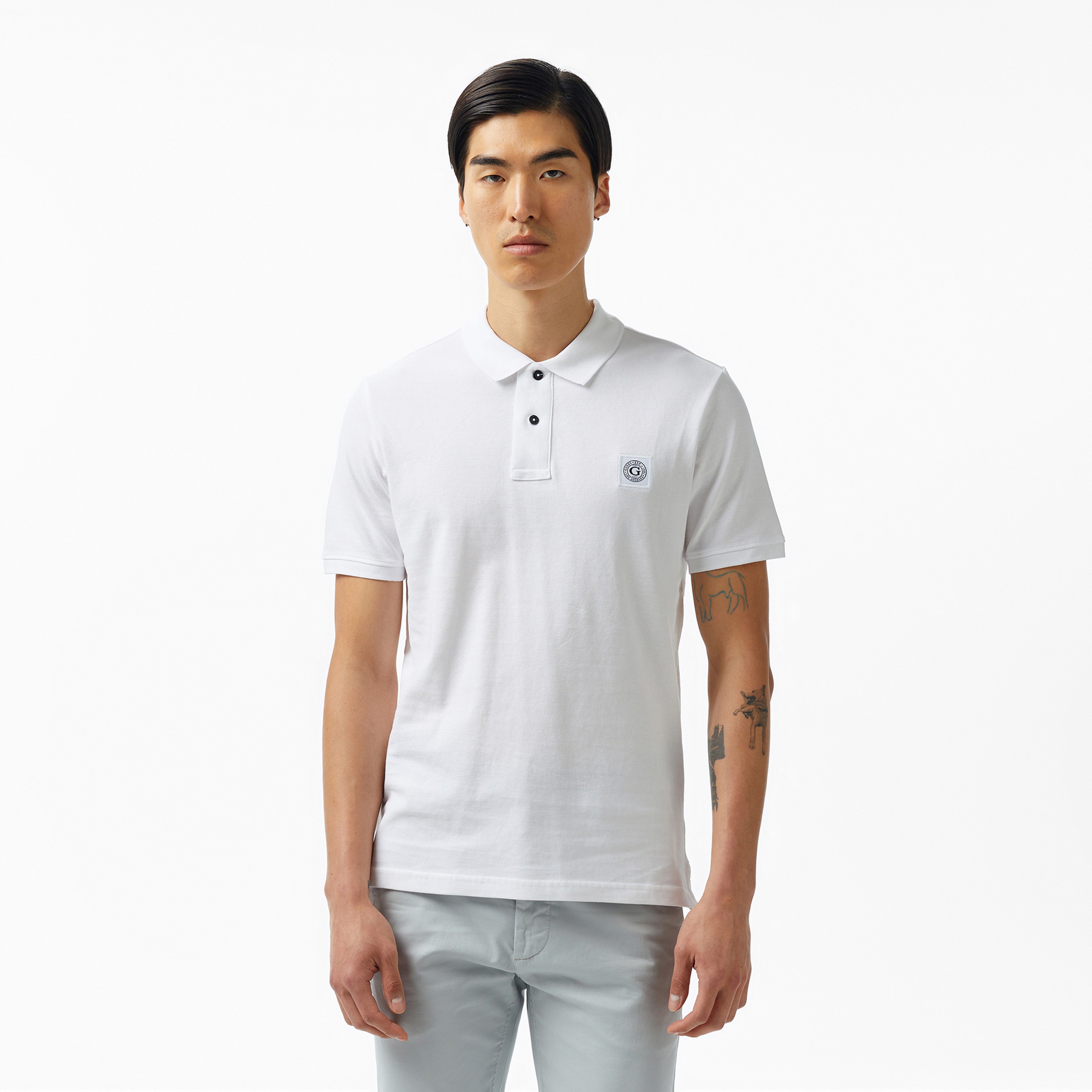 Guess Erkek Beyaz Polo
