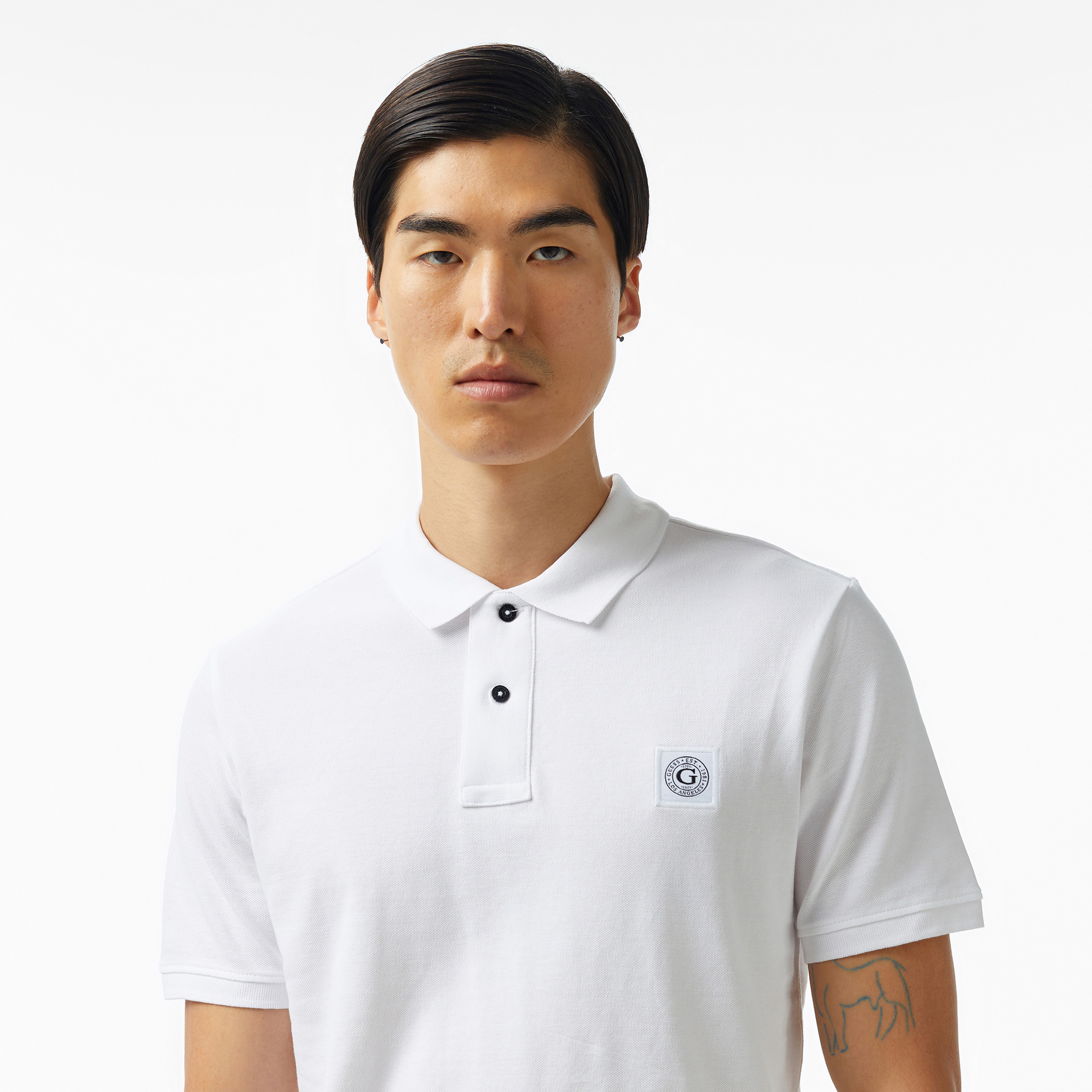 Guess Erkek Beyaz Polo