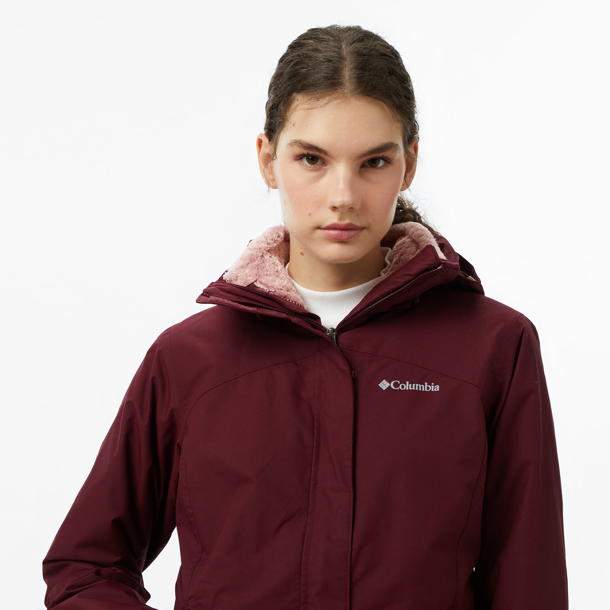 Columbia Bugaboo III Fleece Interchange Kadın Bordo Mont