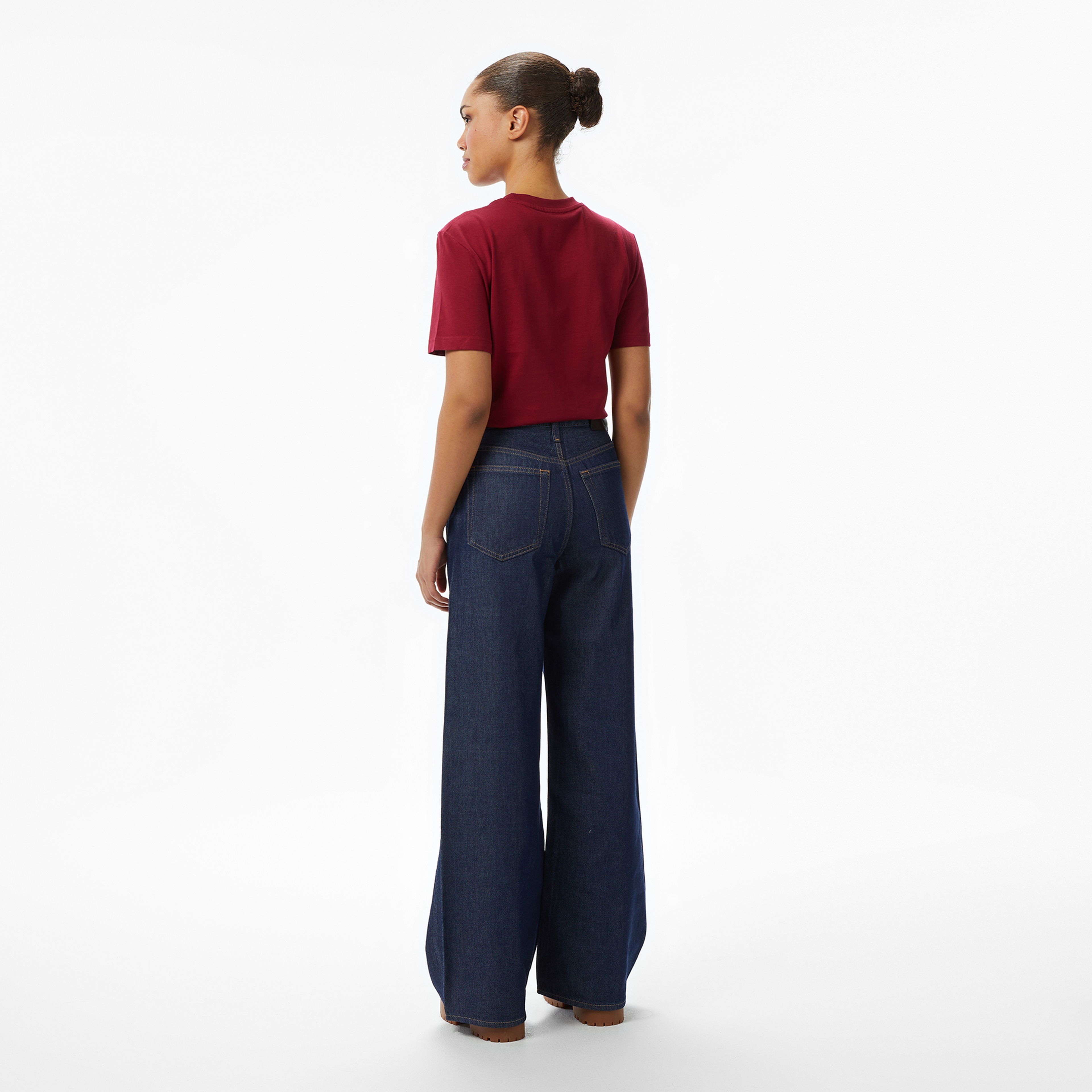 Calvin Klein Tencel Ultra High Wide Leg Clean Kadın Mavi Jean