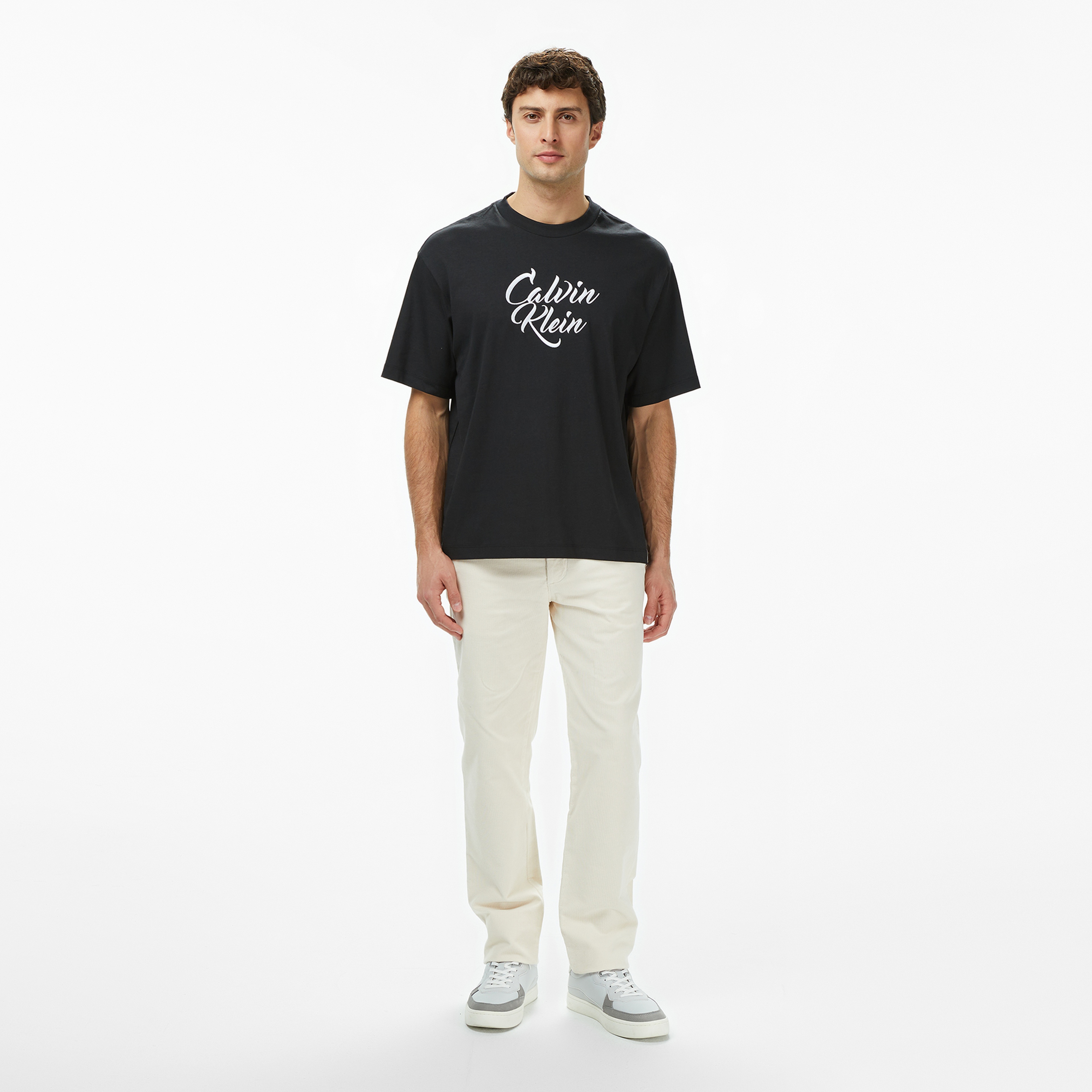 Calvin Klein Cursive Graphic Erkek Siyah T-Shirt
