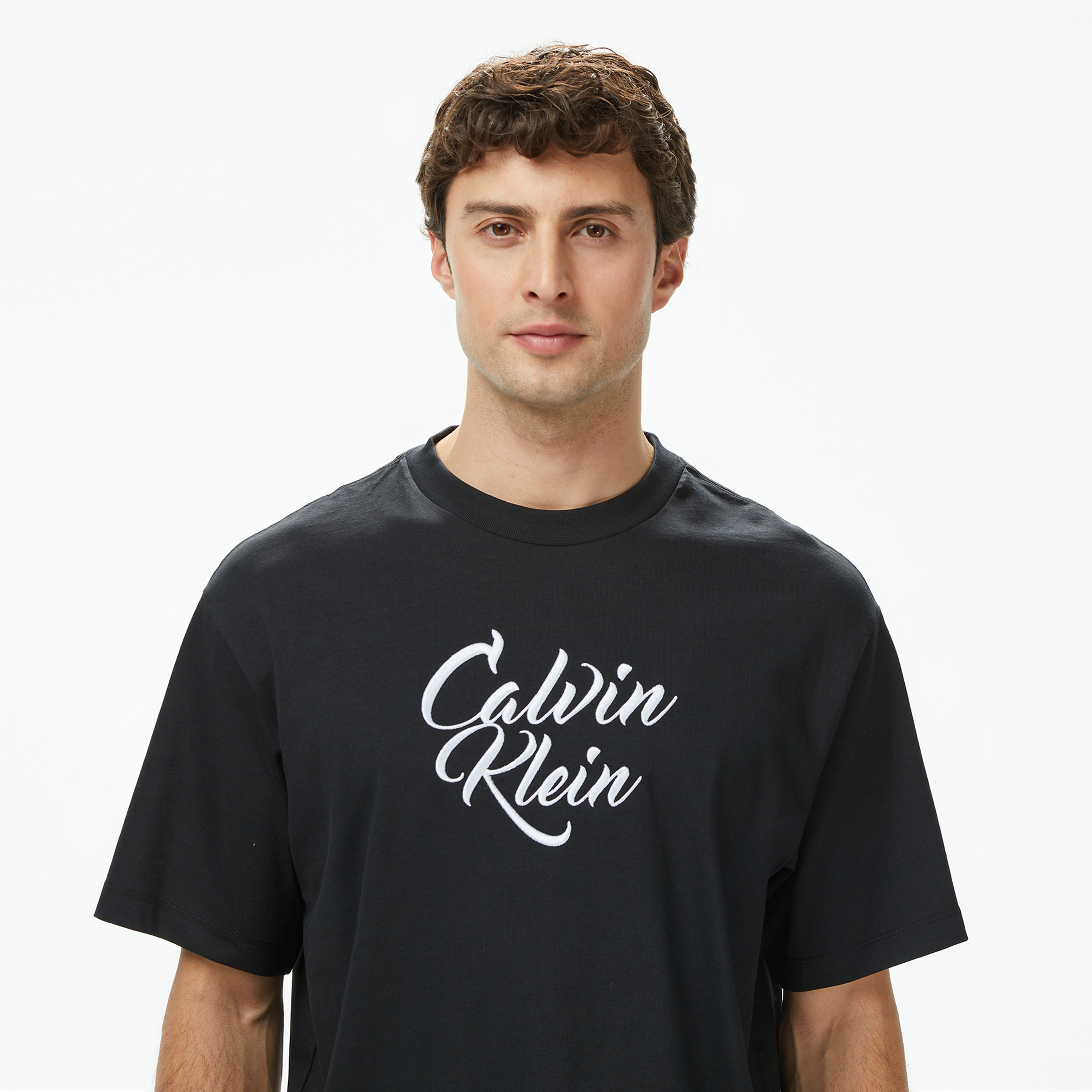 Calvin Klein Cursive Graphic Erkek Siyah T-Shirt