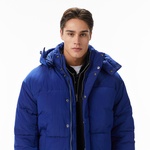 Calvin Klein Ripstop Quilted Logo Hooded Erkek Mavi Ceket