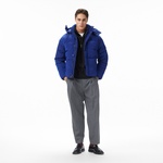 Calvin Klein Ripstop Quilted Logo Hooded Erkek Mavi Ceket