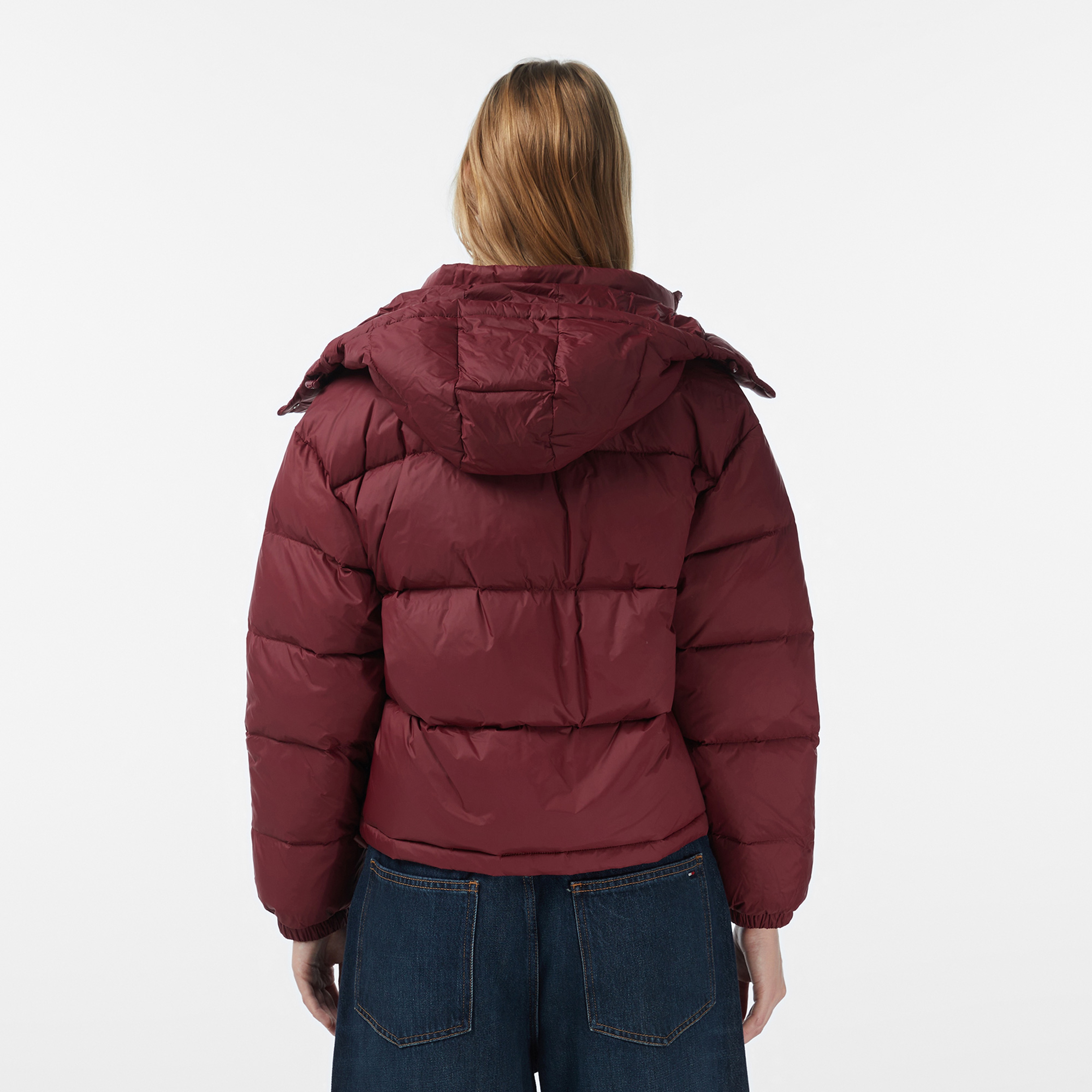 Calvin Klein Essential Midweight Puffer Kadın Kırmızı Mont
