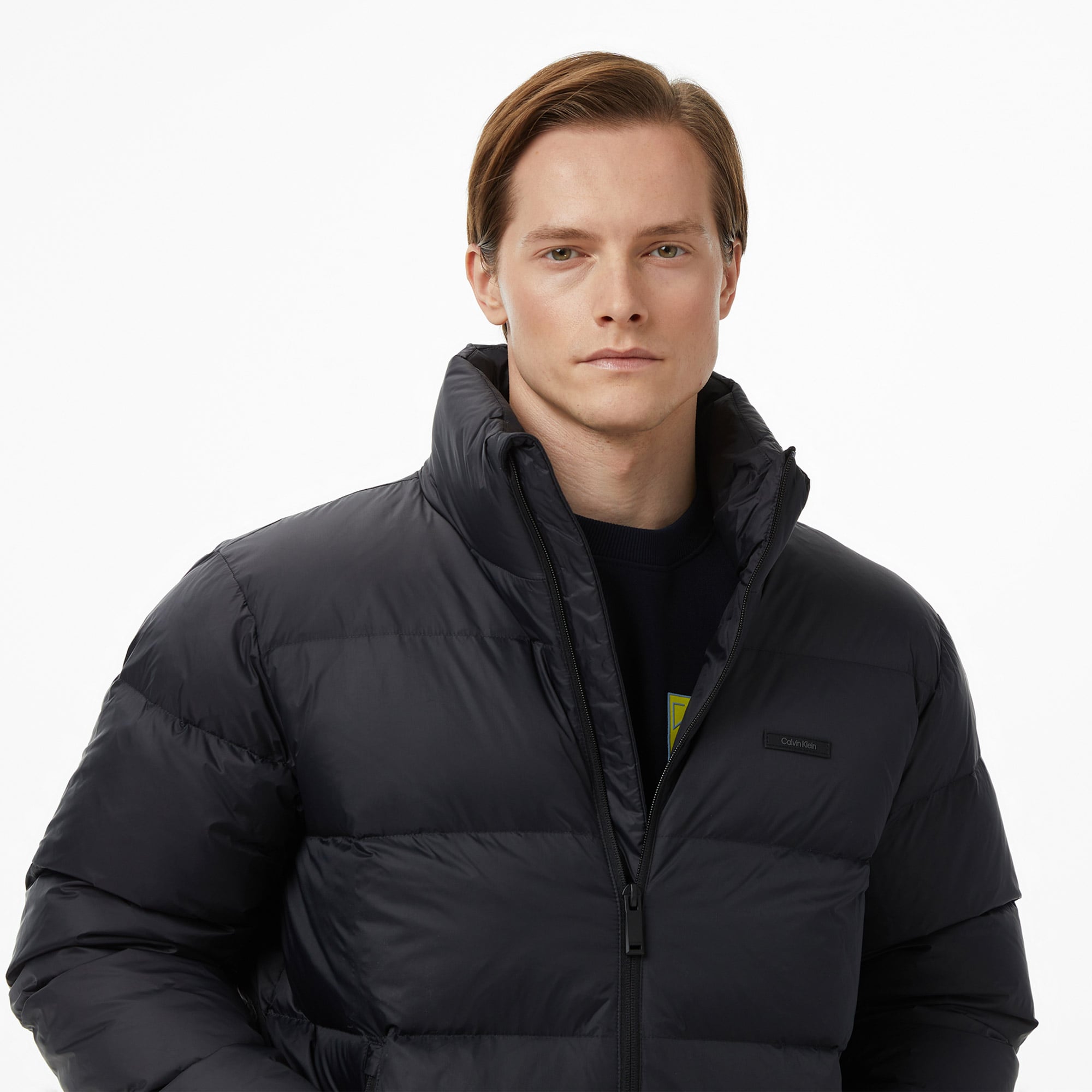 Calvin Klein Nylon Down Puffer Erkek Siyah Ceket