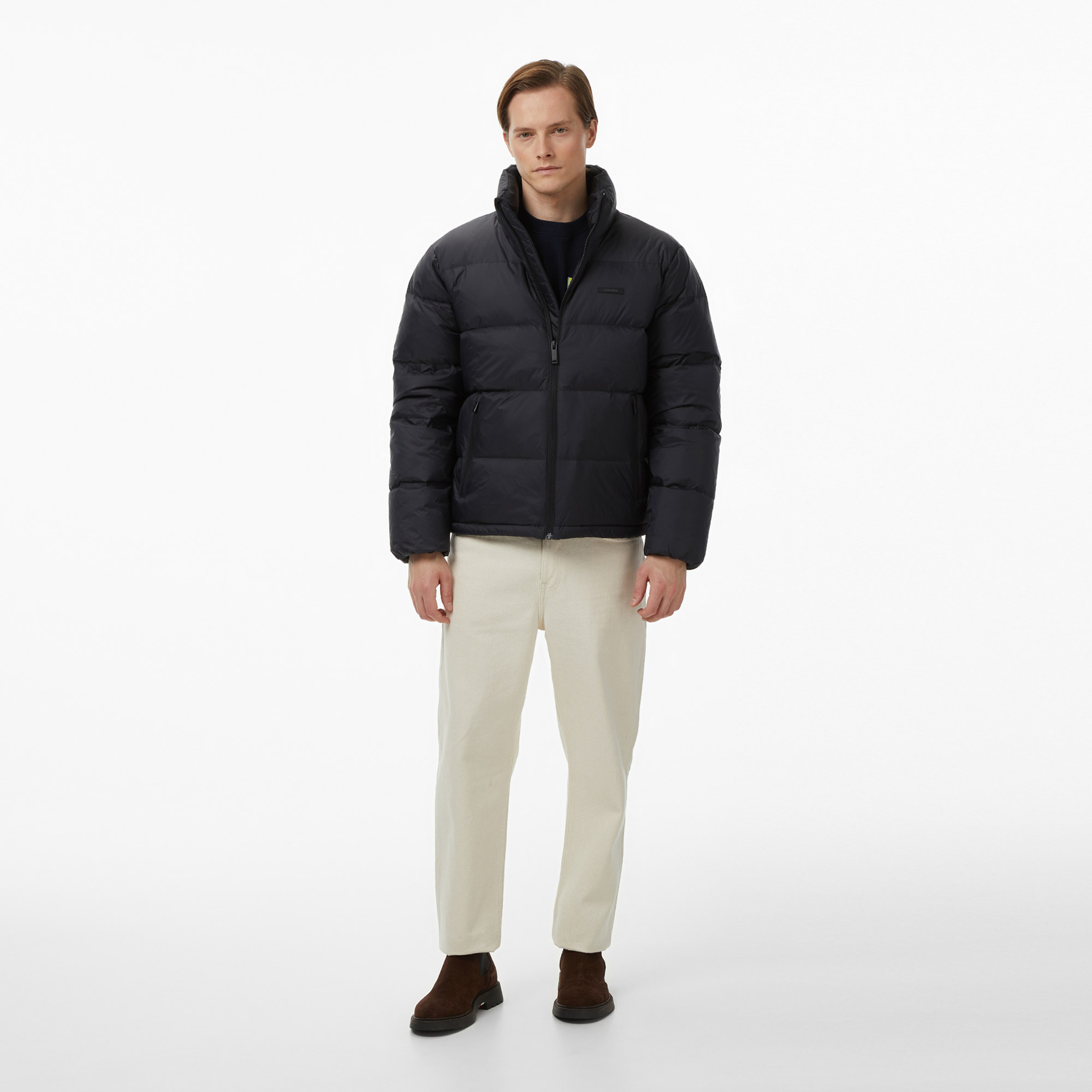 Calvin Klein Nylon Down Puffer Erkek Siyah Ceket