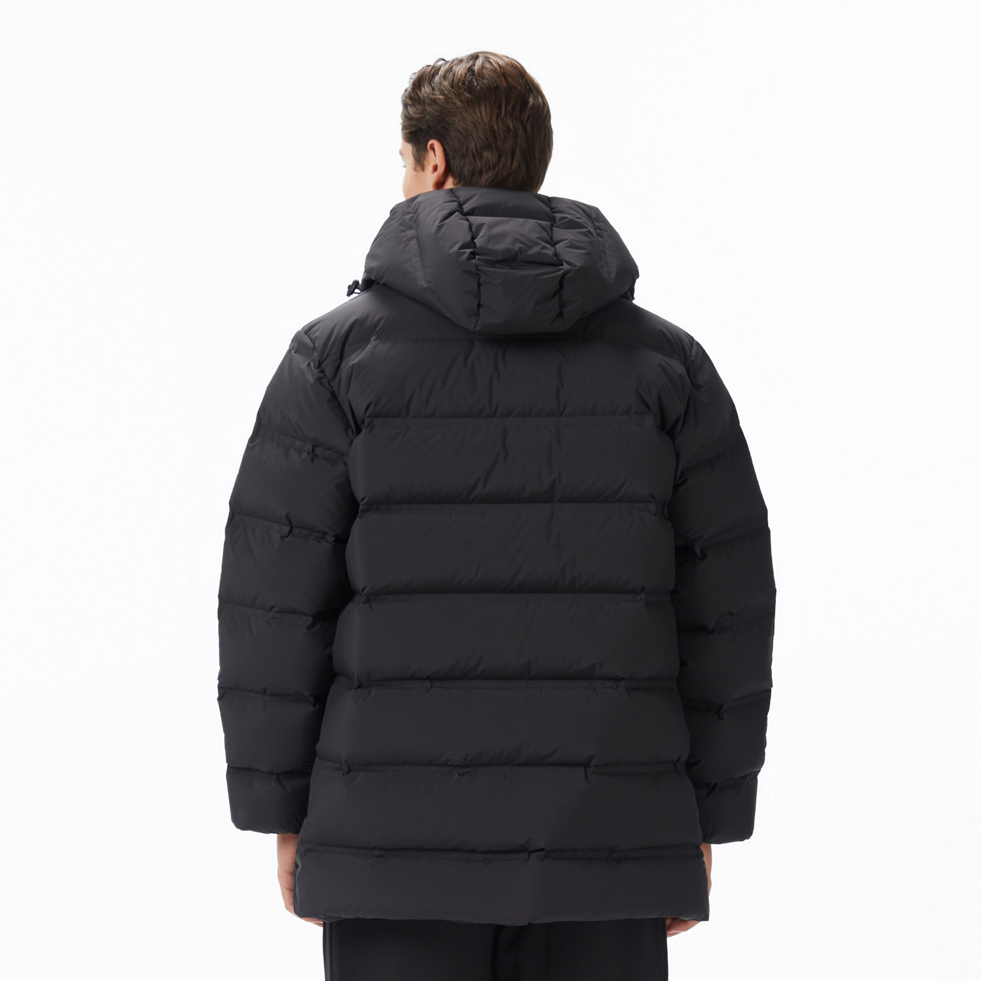 Calvin Klein Bonded Long Hooded Erkek Siyah Puffer Mont