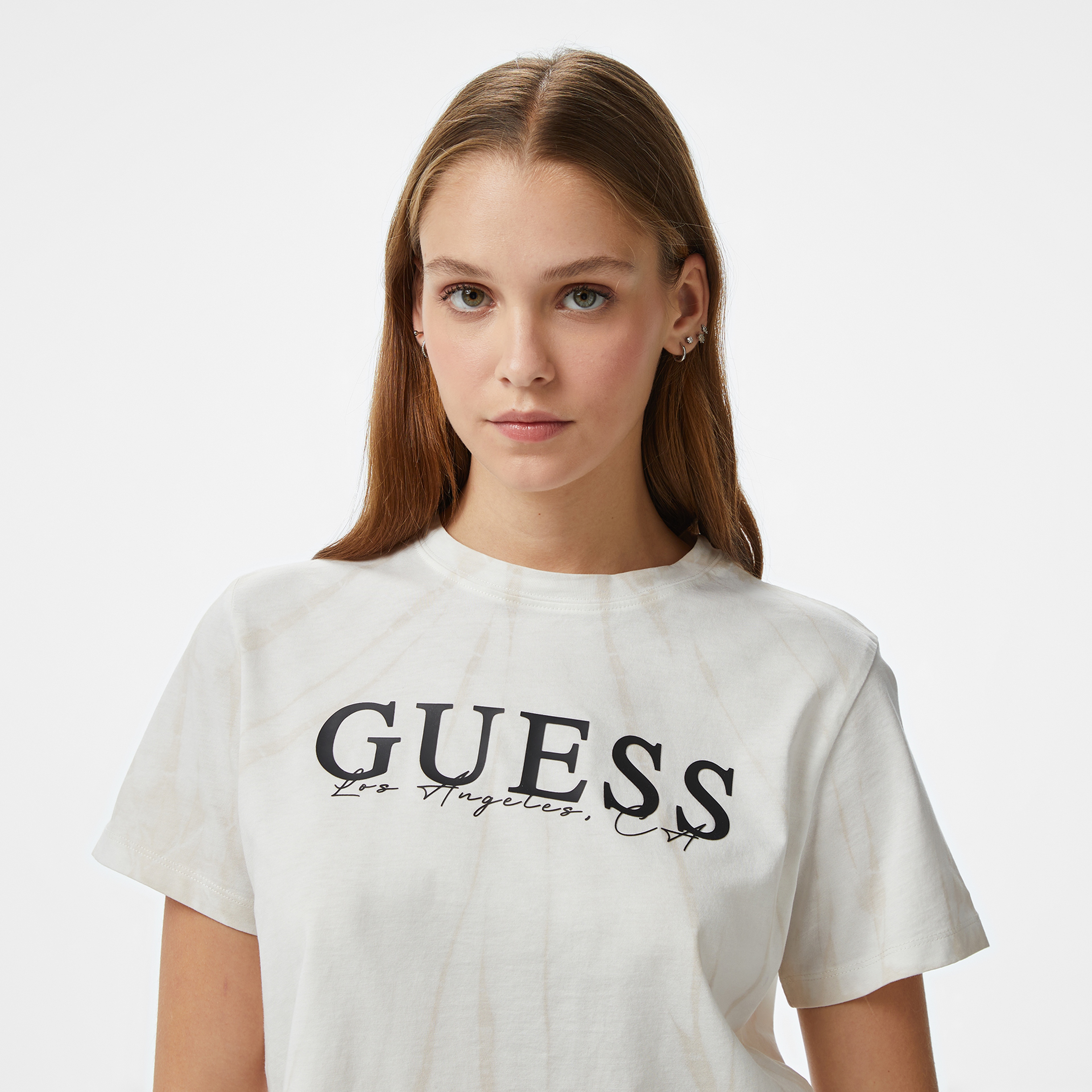 Guess Genziana Crop Mid Organiceam 180 Kadın Renkli T-Shirt