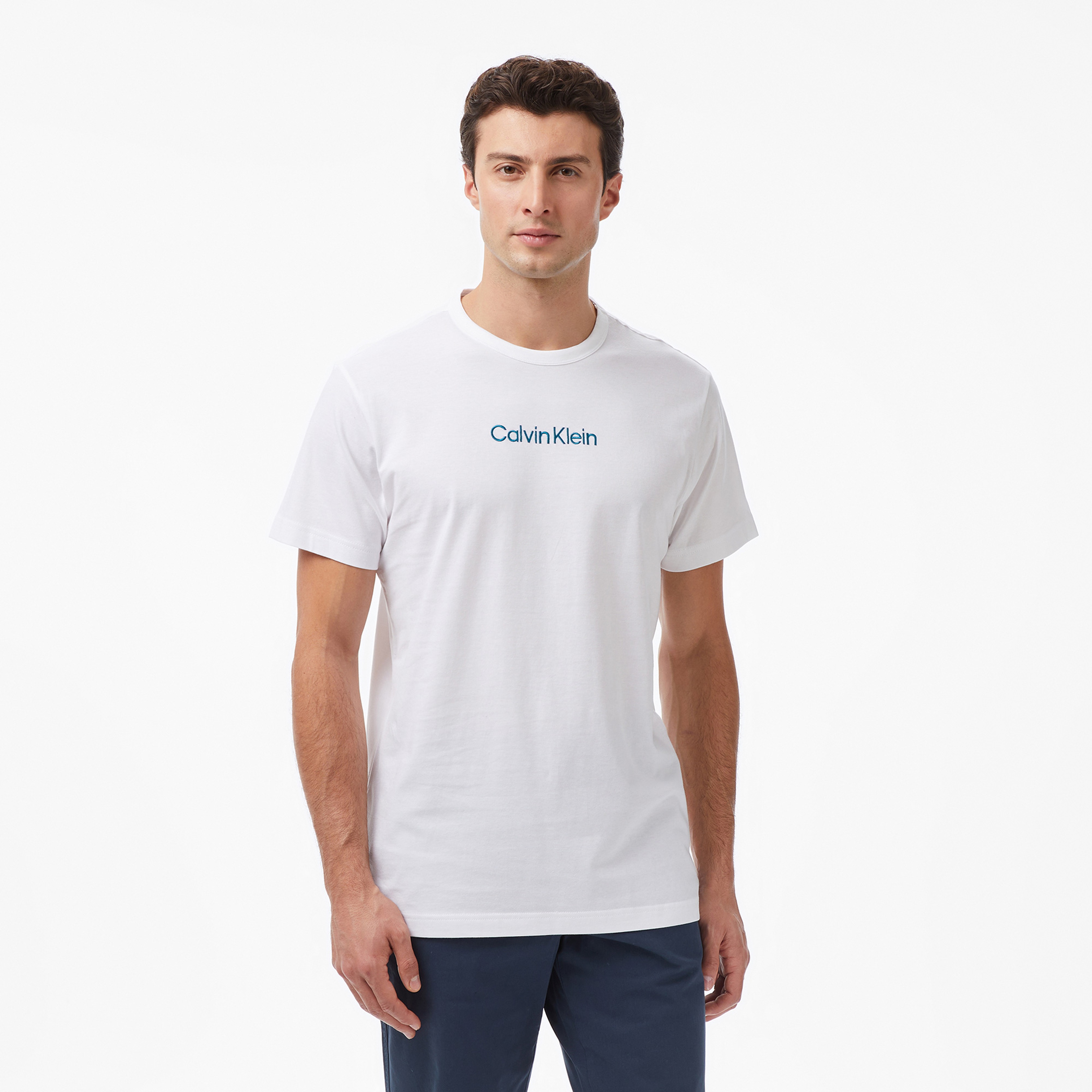 Calvin Klein Crew Neck Erkek Beyaz Pijama